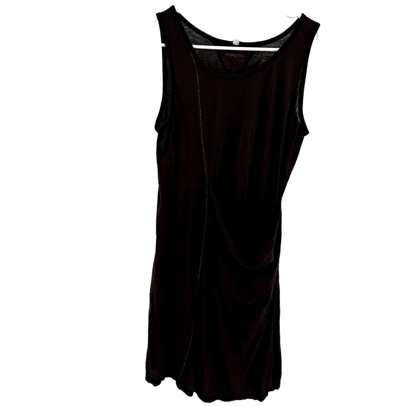 Johnny Was Pete & Greta Mini Tank Dress Pima Cotton Brown S