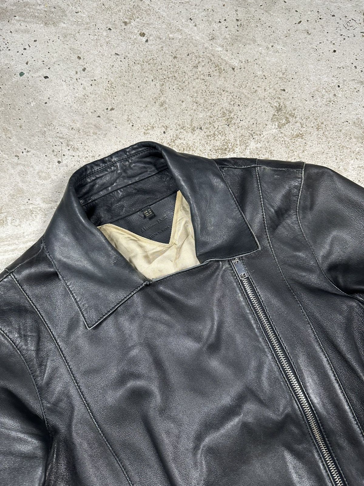 Massimo Dutti Massimo Dutti Black Sheep Leather Asymmetrical Moto Biker Size M / US 6-8 / IT 42-44 - 8 Thumbnail
