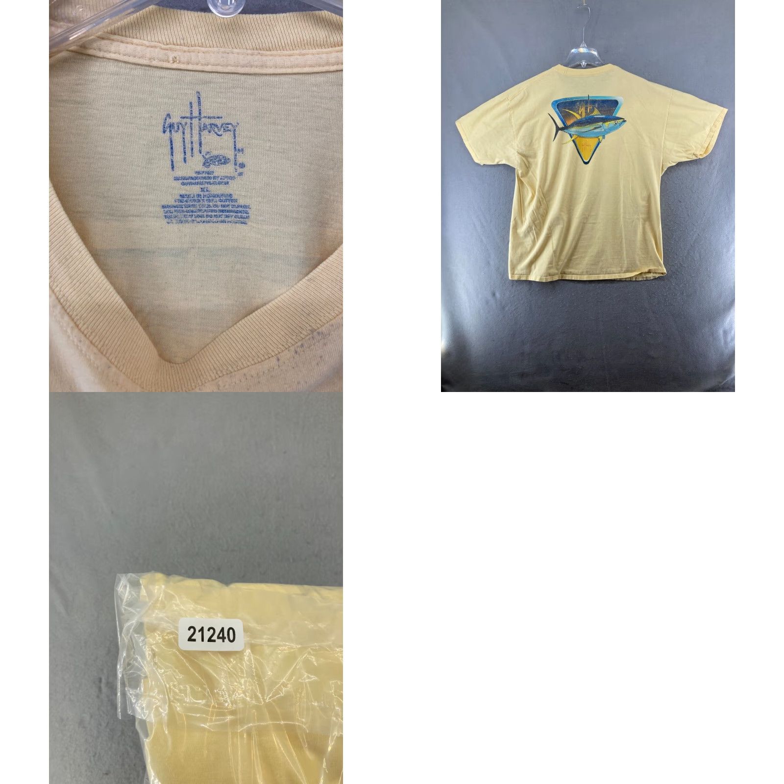 Guy Harvey Guy Harvey T Shirt Mens XL Yellow Fish Pocket Shirt Size US XL / EU 56 / 4 - 8 Thumbnail