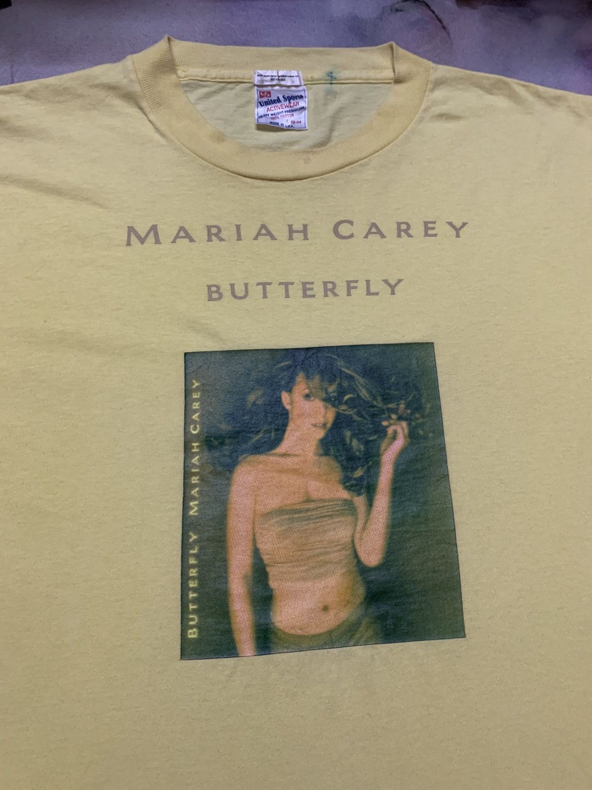 Band Tees Vintage 90’s MARIAH CAREY Butterfly Album Promo Shirt Size US L / EU 52-54 / 3 - 3 Thumbnail