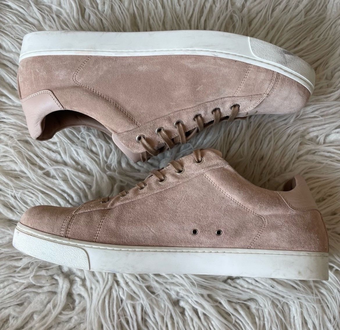 Gianvito Rossi Gianvito Rossi Men’s Suede Pink Low Top Sneakers EUC 43 Size US 10 / EU 43 - 2 Thumbnail