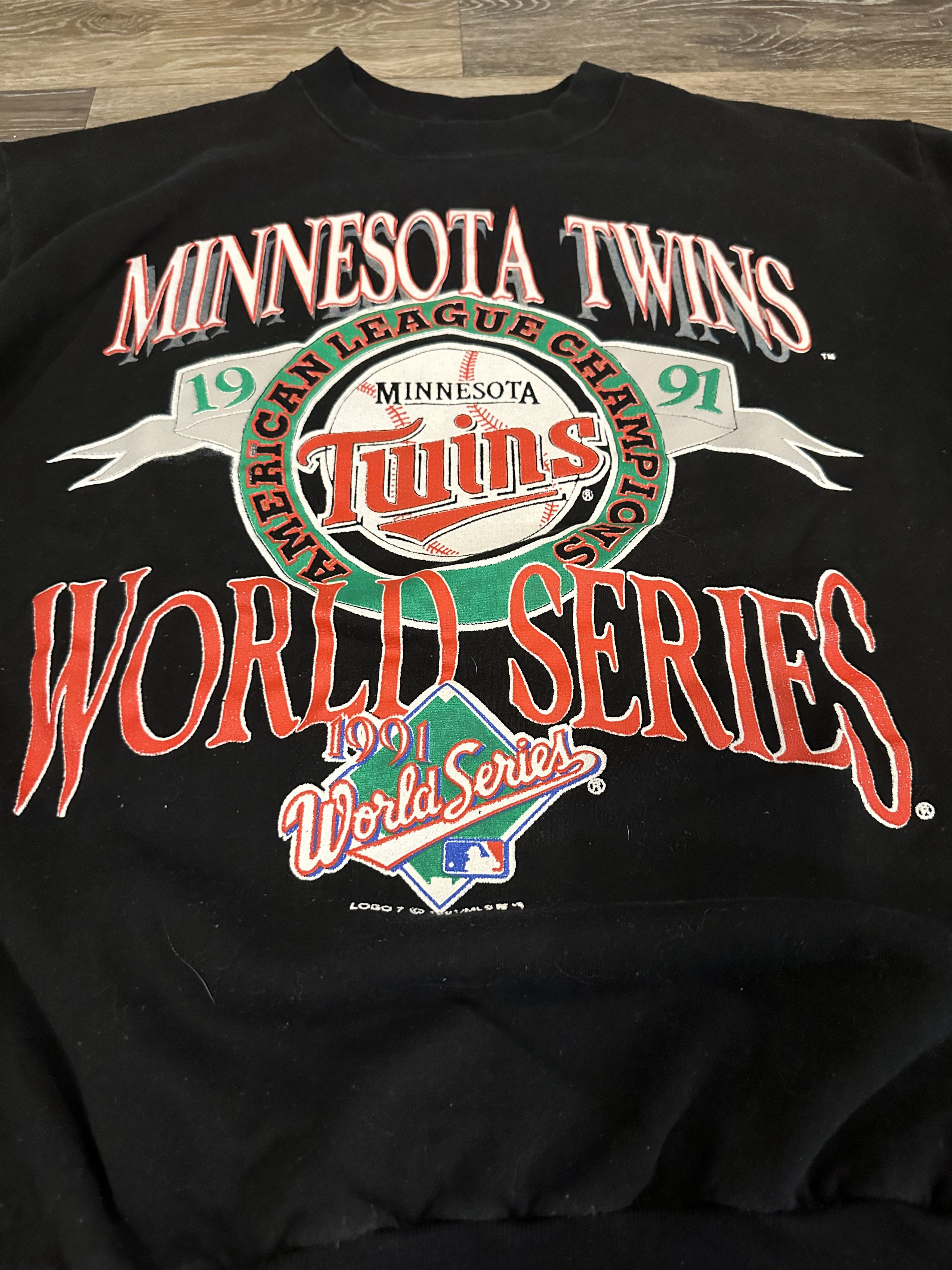 MLB Minnesota Twins X Vintage 1991 World Series Sweater Black Size US L / EU 52-54 / 3 - 2 Thumbnail