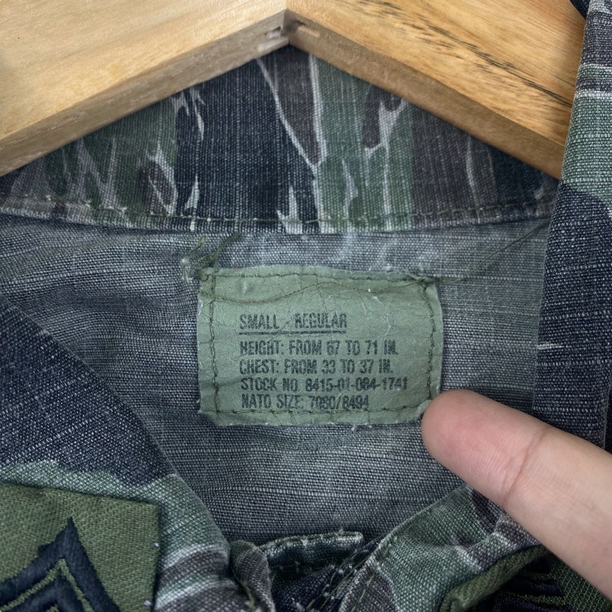 Vintage Vintage 80s US ARMY Tiger Stripes Jungle Camo Shirt Jacket Size US S / EU 44-46 / 1 - 6 Thumbnail