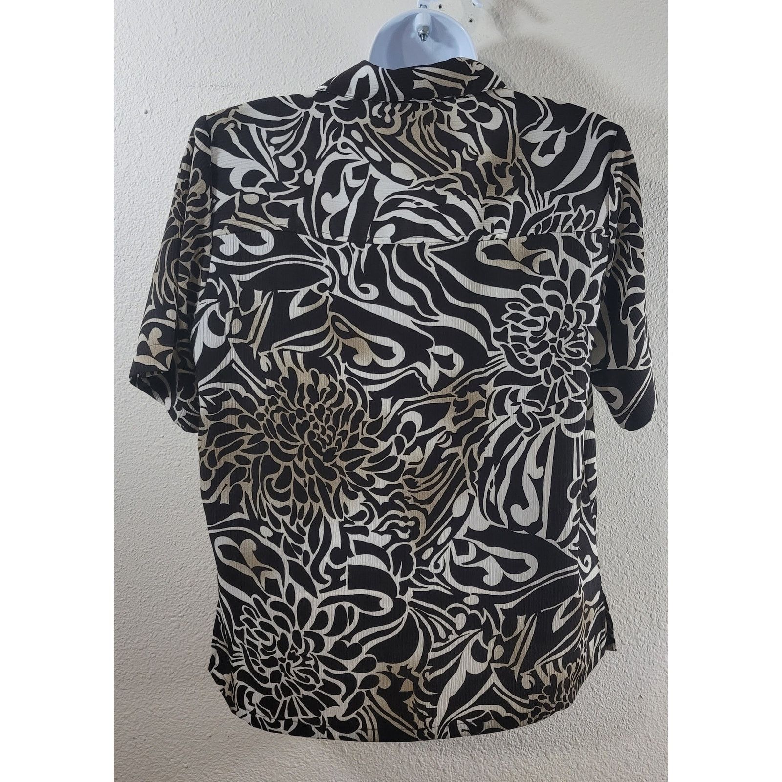 Other DonnKenny Brown White Ombre Floral Print Button Up Top XL Size XL / US 12-14 / IT 48-50 - 2 Thumbnail