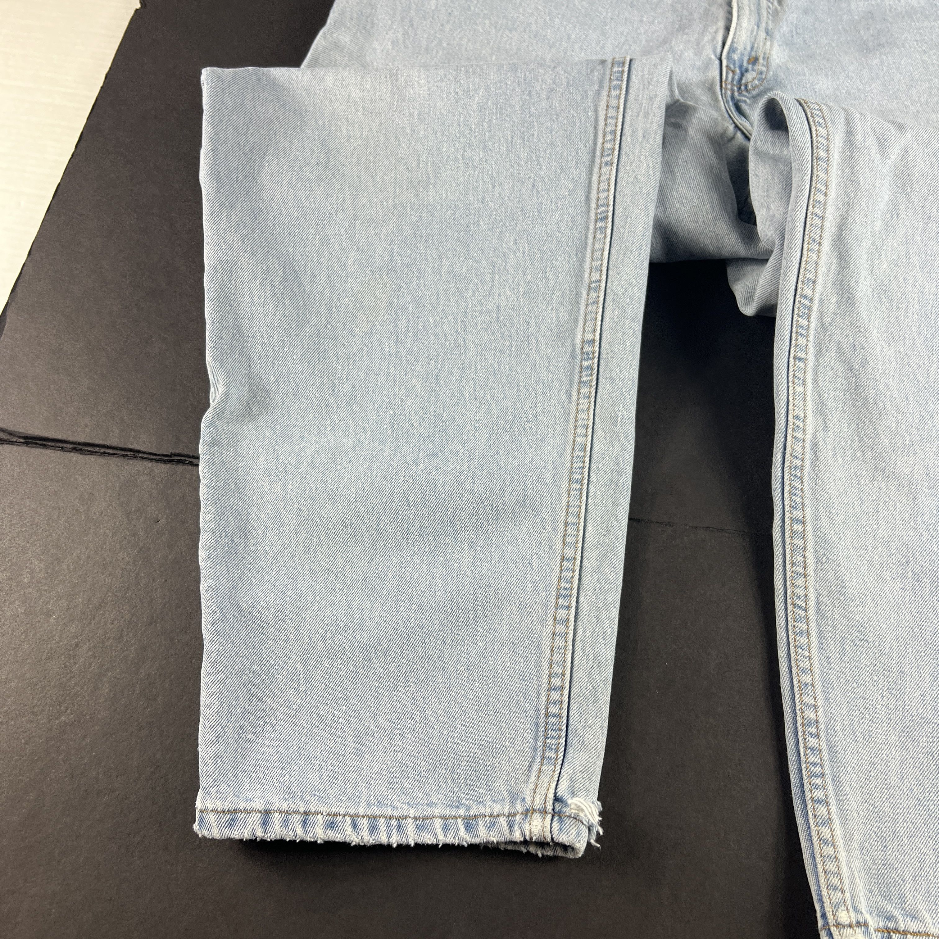 Levi's × Vintage Y2K Levi's Jeans 570 Baggy Light Blue Faded Cotton Denim Size US 38 / EU 54 - 8 Thumbnail