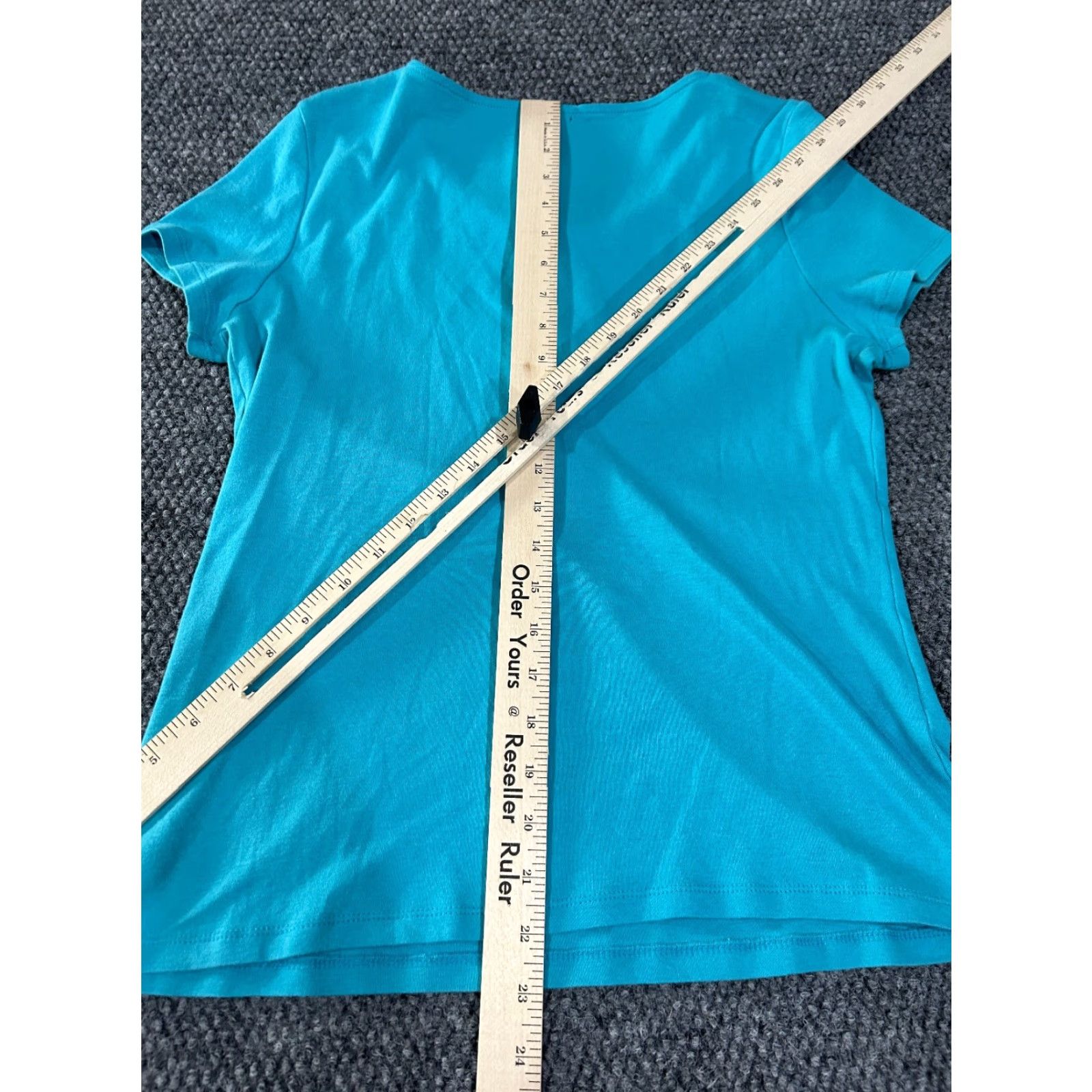 Talbots Talbots Womens Top Short Sleeve Knit Casual Beaded Neckline Blue M Size Crew Neck Cotton Button Beaded Kn - Sliming? Size M / US 6-8 / IT 42-44 - 6 Thumbnail