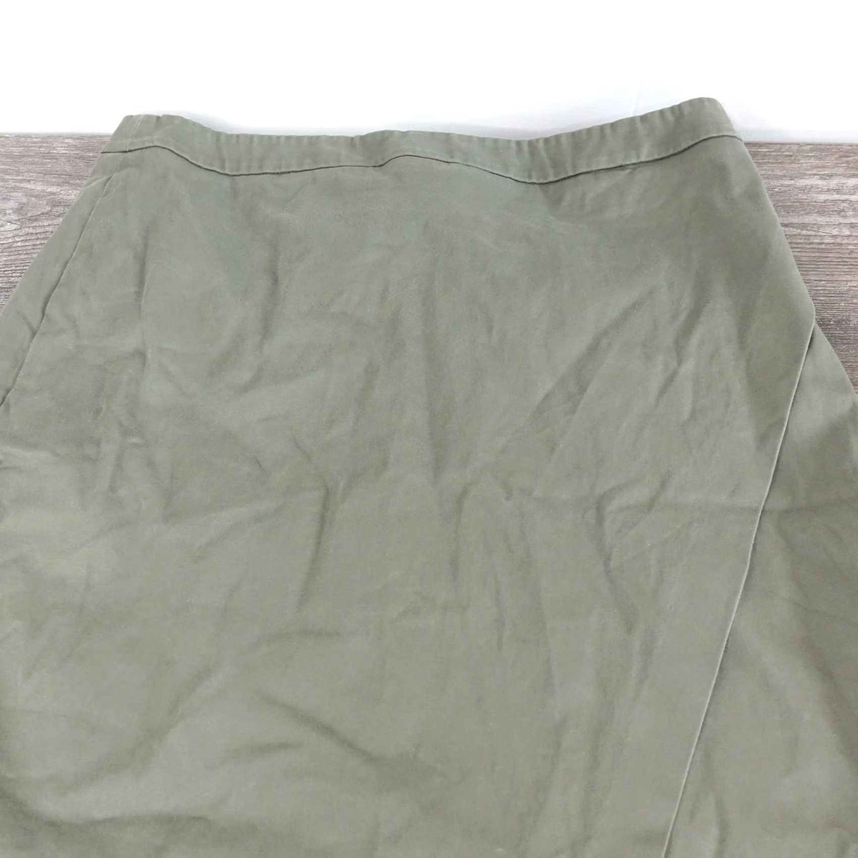 Banana Republic BANANA REPUBLIC Skirt Green Cotton Blend Asymmetrical Womens Size 6 Size 28" / US 6 / IT 42 - 2 Thumbnail