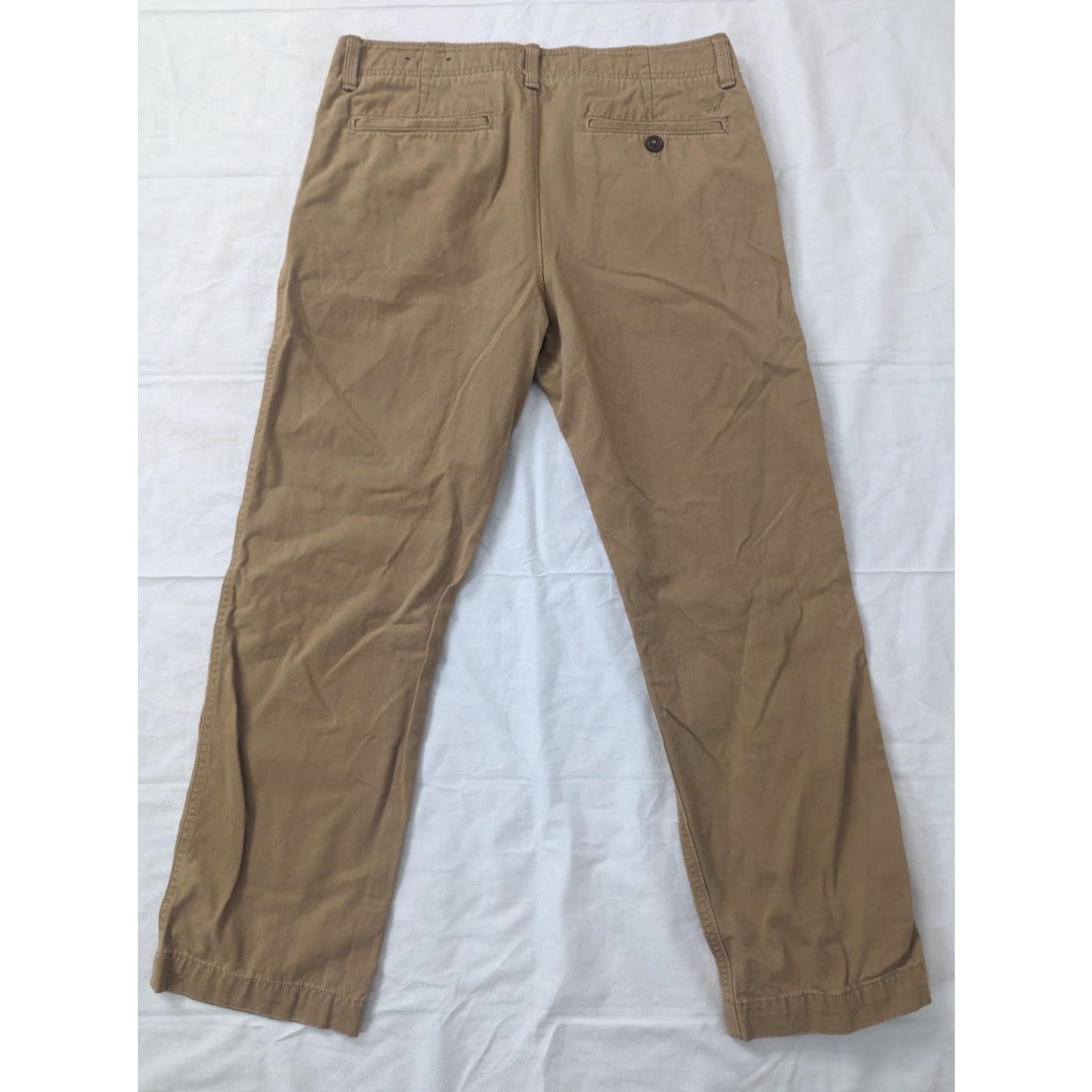American Eagle Outfitters American Eagle Khaki Chino Pants Relaxed Straight Beige Mens 31 x 30 P3M Size US 31 - 2 Thumbnail