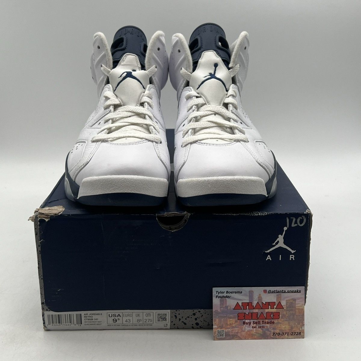 Jordan Brand Air Jordan 6 midnight navy Size US 9.5 / EU 42-43 - 2 Thumbnail