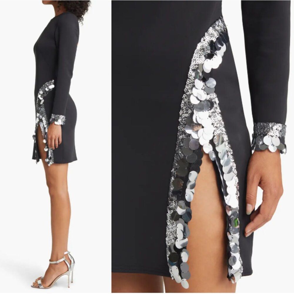 Tadashi Shoji NWT New $238 SHO Tadashi Shoji Sequin Detail Long Sleeve Co Size XXS / US 00 / IT 34 - 2 Thumbnail