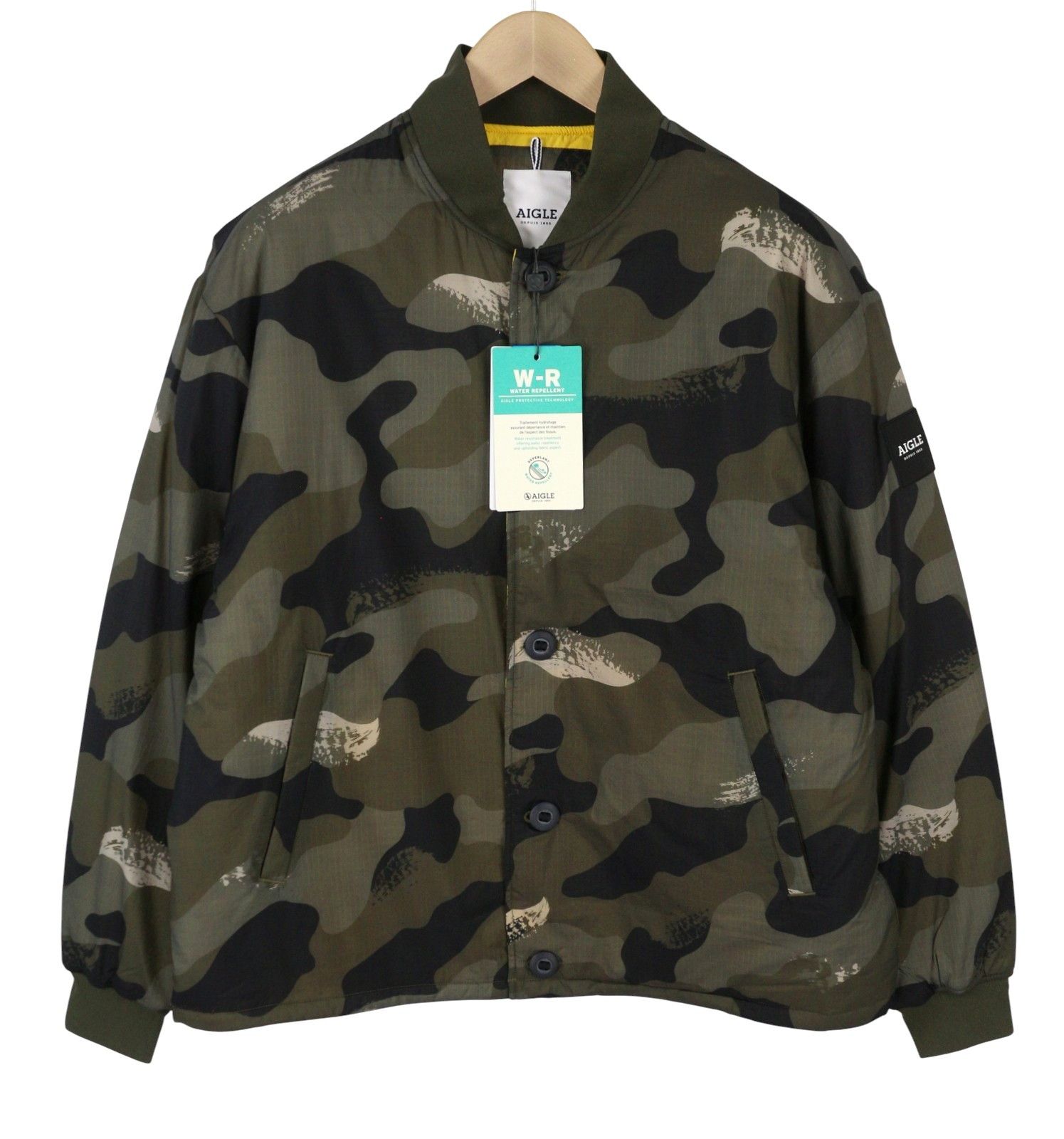 Aigle MORISTER M Camouflage Padded Zip Button Bomber 88011 Size US M / EU 48-50 / 2 - 1 Thumbnail