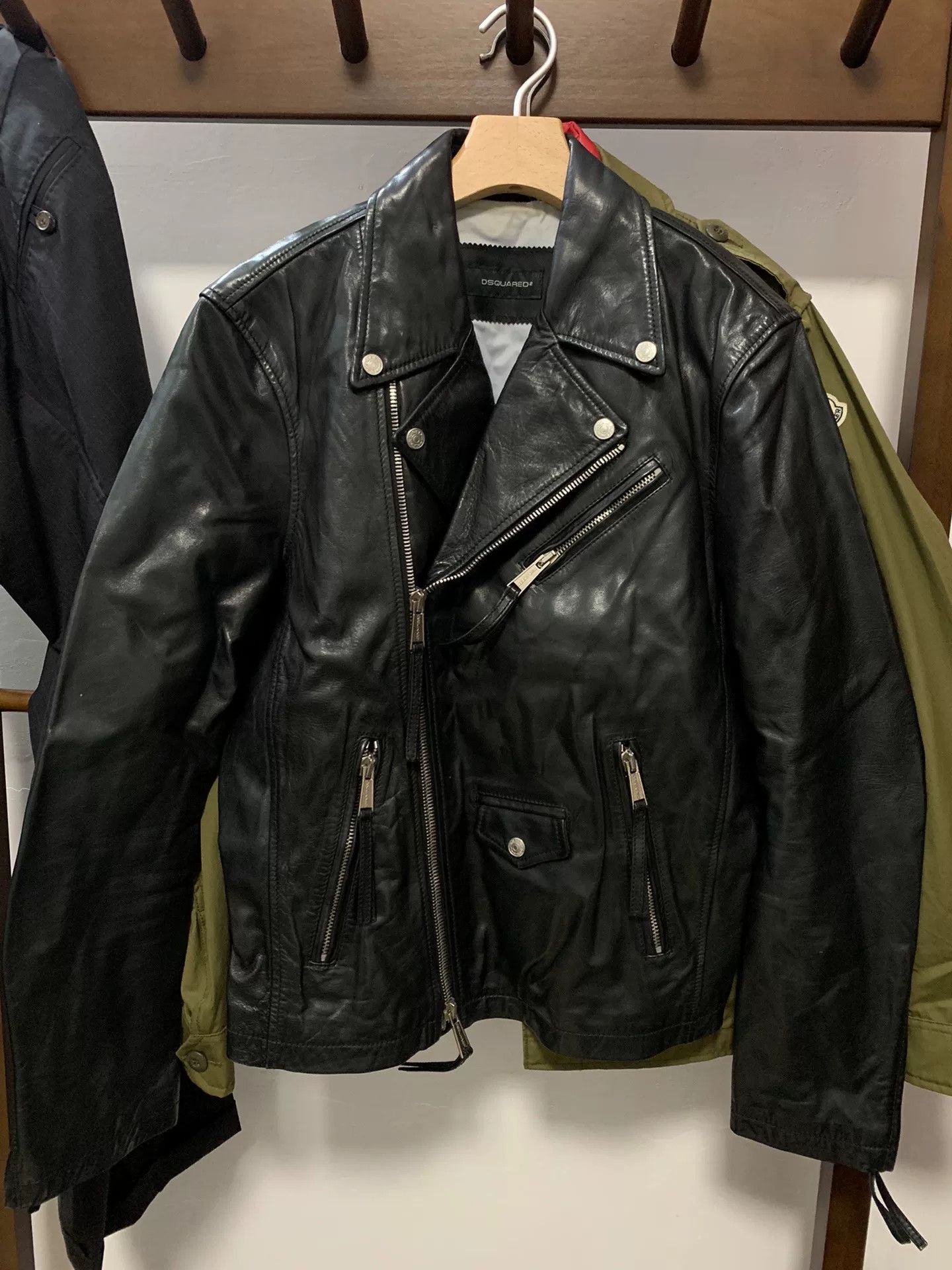 Dsquared2 Dsquared2 Men's Leather Jacket Size US L / EU 52-54 / 3 - 1 Thumbnail