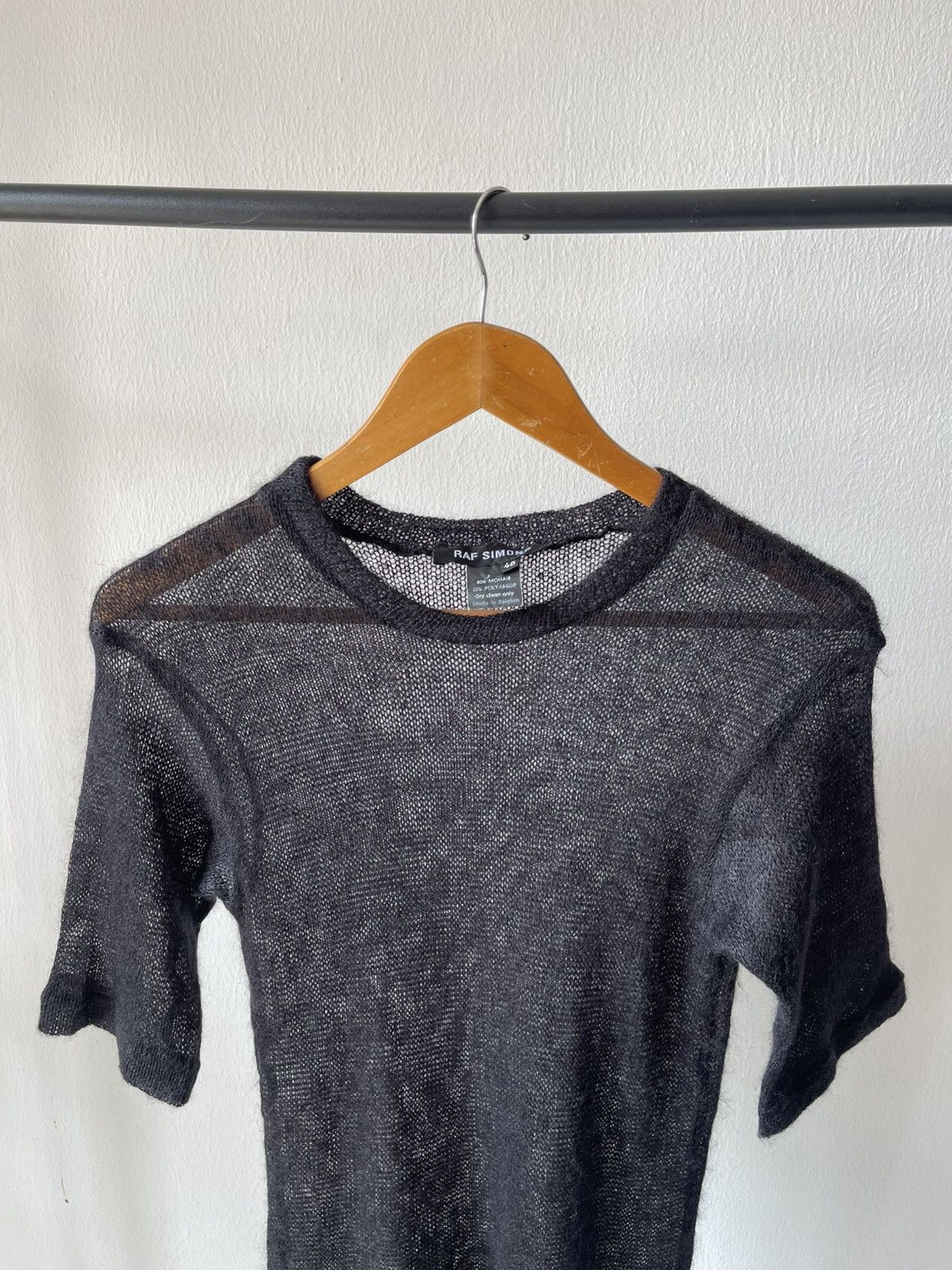 Raf Simons 1998 Raf Simons Radioactivity Mesh Mohair Tee Size US S / EU 44-46 / 1 - 4 Thumbnail