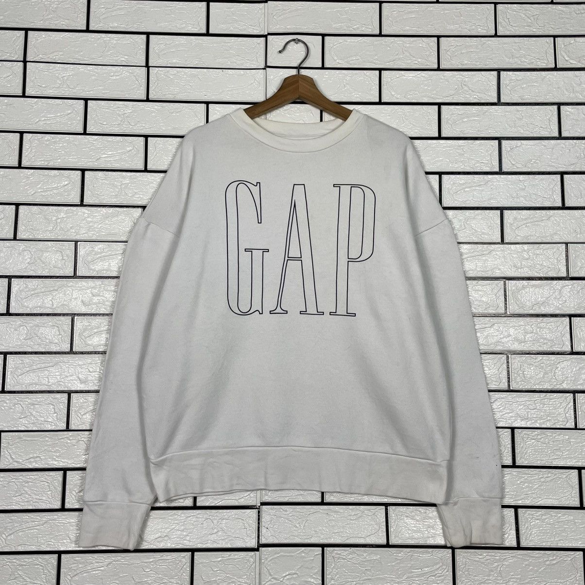 Gap Gap Big Logo White Sweatshirt Size US M / EU 48-50 / 2 - 1 Thumbnail