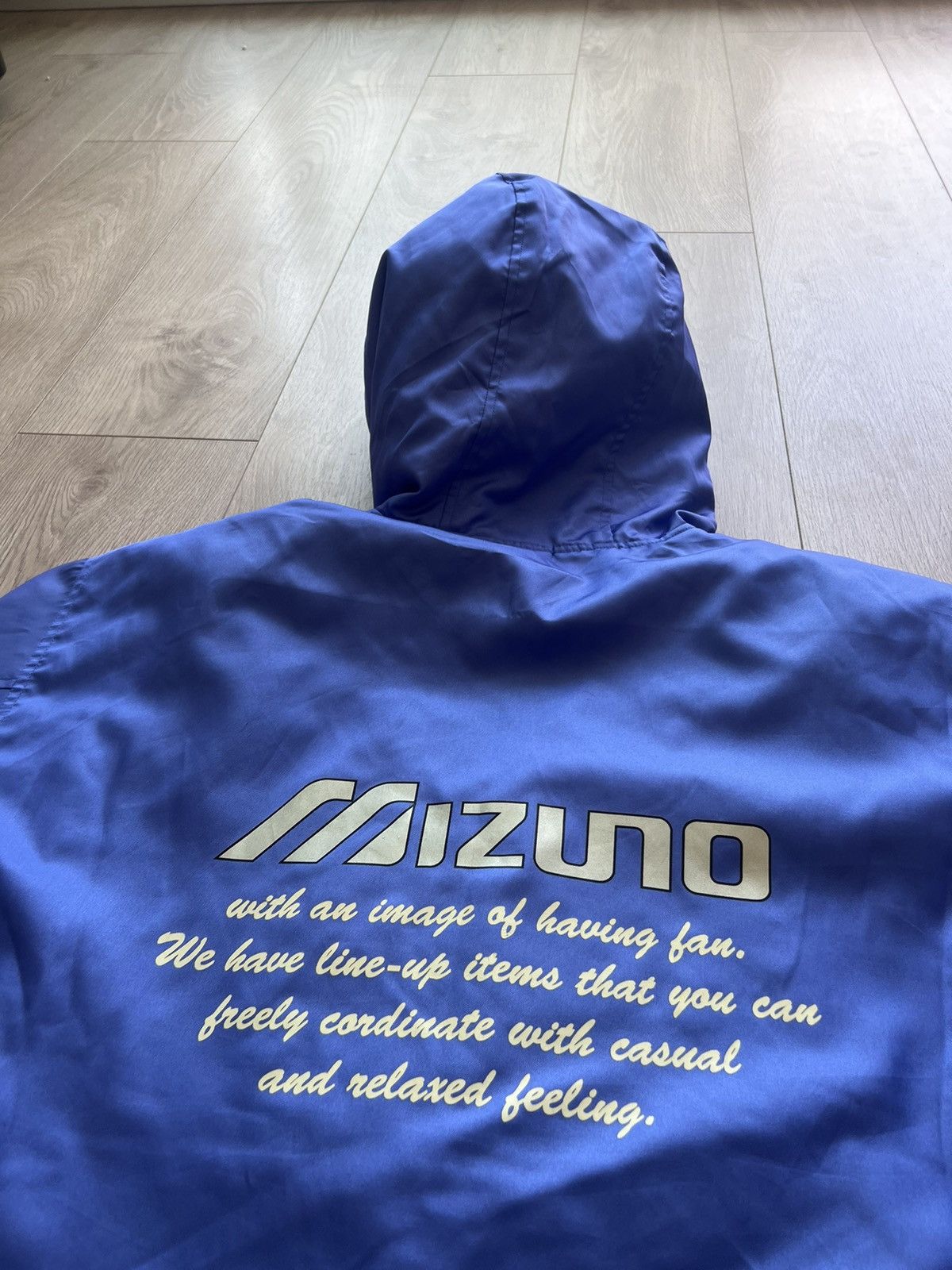 Mizuno × Vintage Vintage Mizuno Jacket with Hood 80s 90s Rare Purple Lined Size US L / EU 52-54 / 3 - 9 Thumbnail