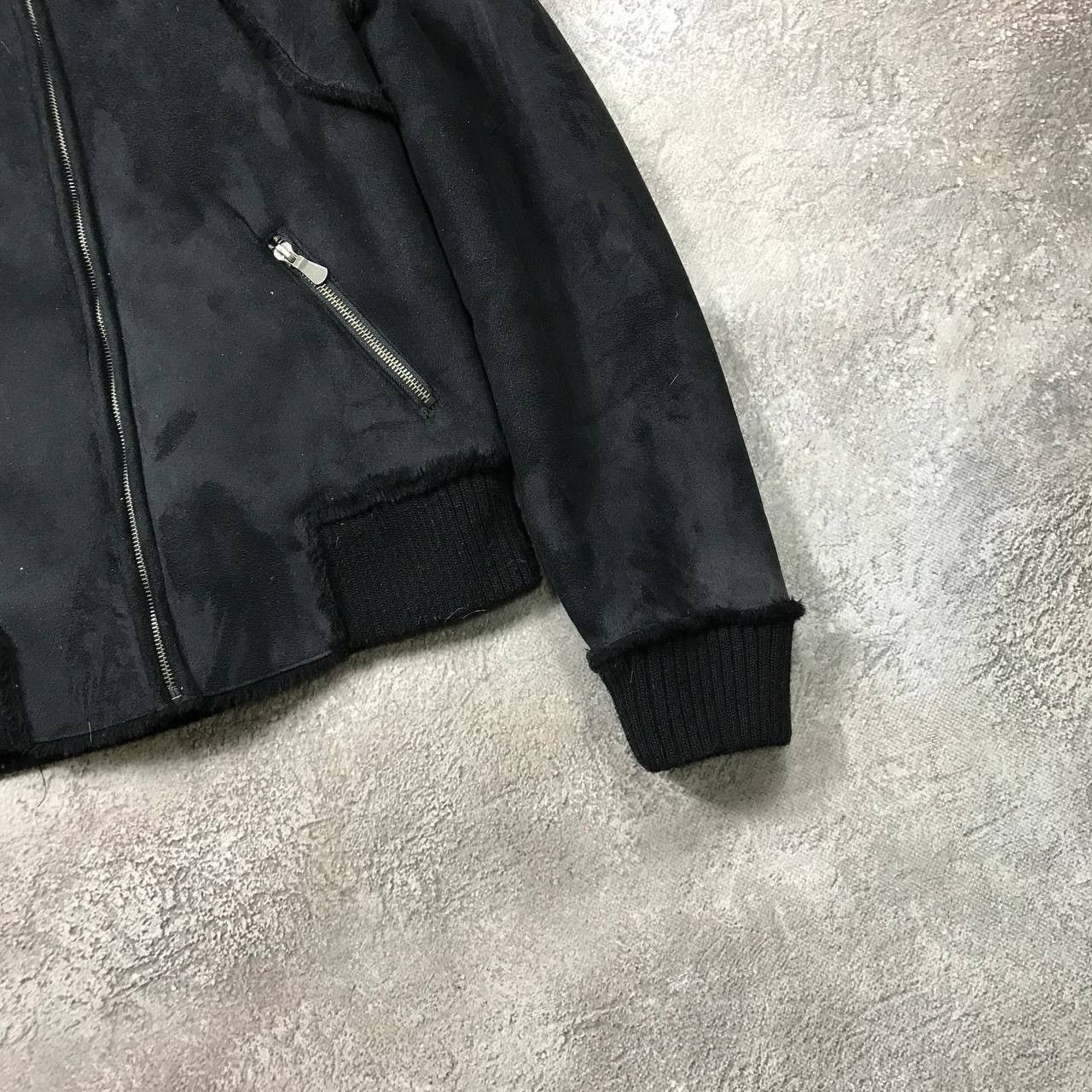 Vintage Vintage Y2K Black Bomber Jacket Fur Collar Streetwear Slim M Size M / US 6-8 / IT 42-44 - 5 Thumbnail