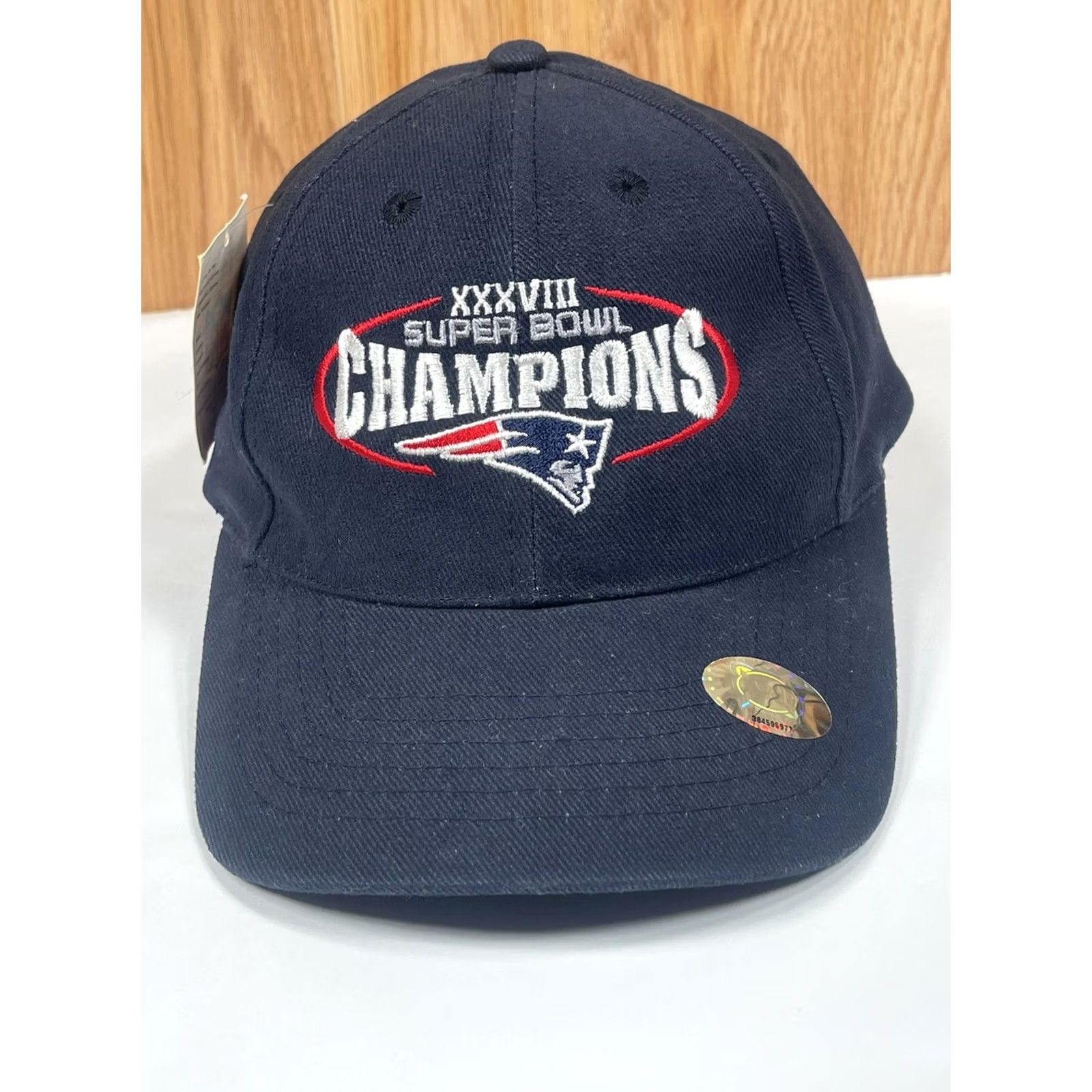 Champion Headmaster Superbowl XXXVIII 38 Champions Hat Cap Adult One Size NE StrapBack Size ONE SIZE - 2 Thumbnail