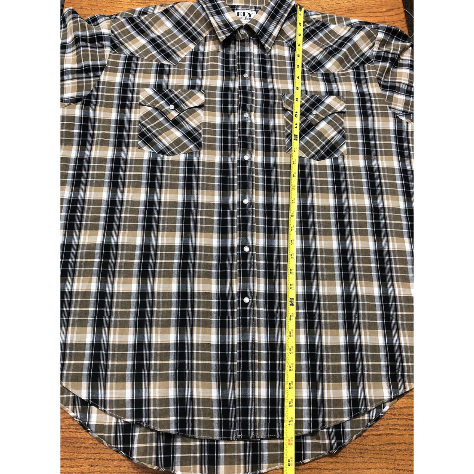 Vintage VINTAGE Ely Cattleman Shirt Men 2XL Brown Plaid Pearl Snap Western Cowboy Casual Workwear Size US XXL / EU 58 / 5 - 6 Thumbnail