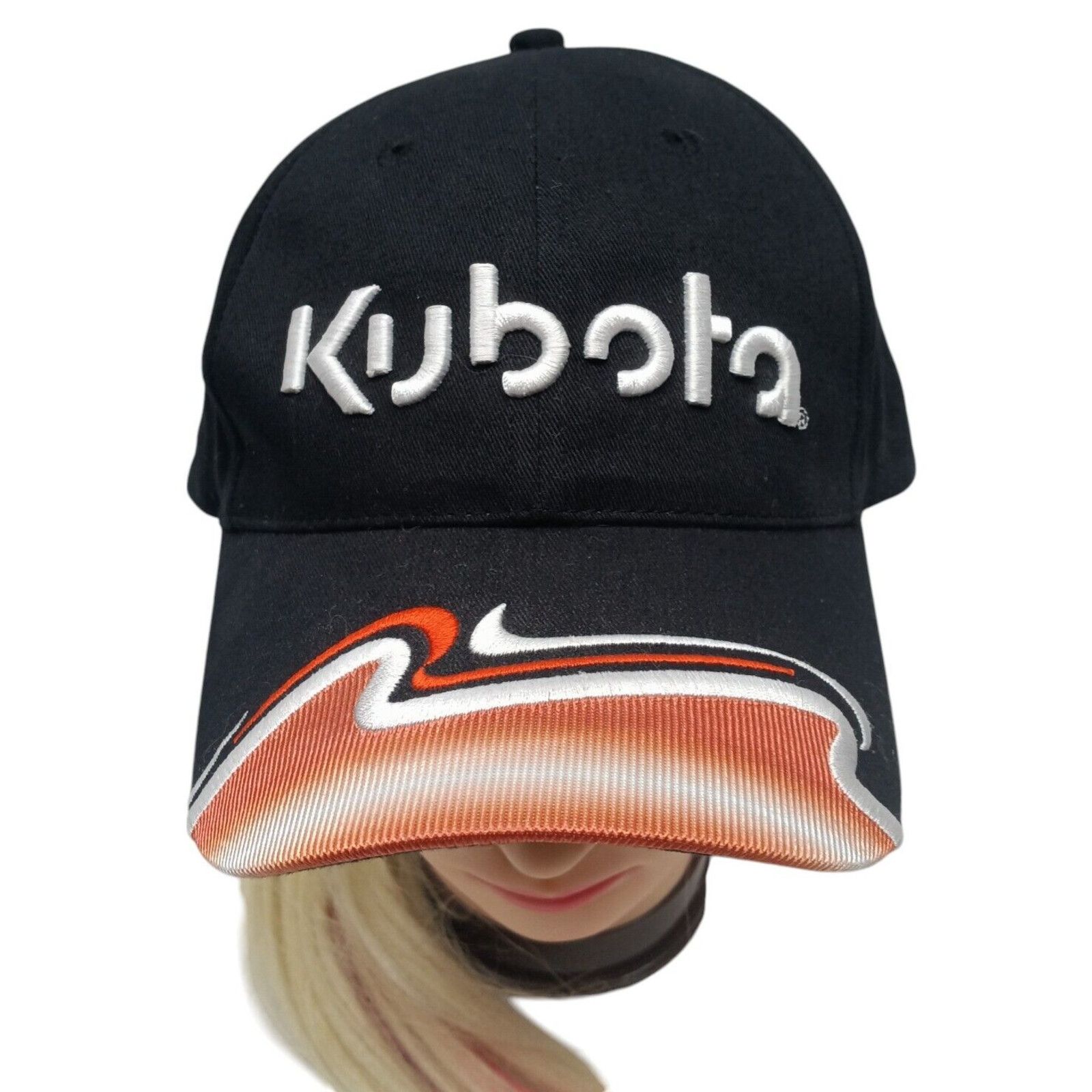 Kuboraum Kubota Hat Cap Strapback Adjustable Adult K Products Black Size ONE SIZE - 2 Thumbnail