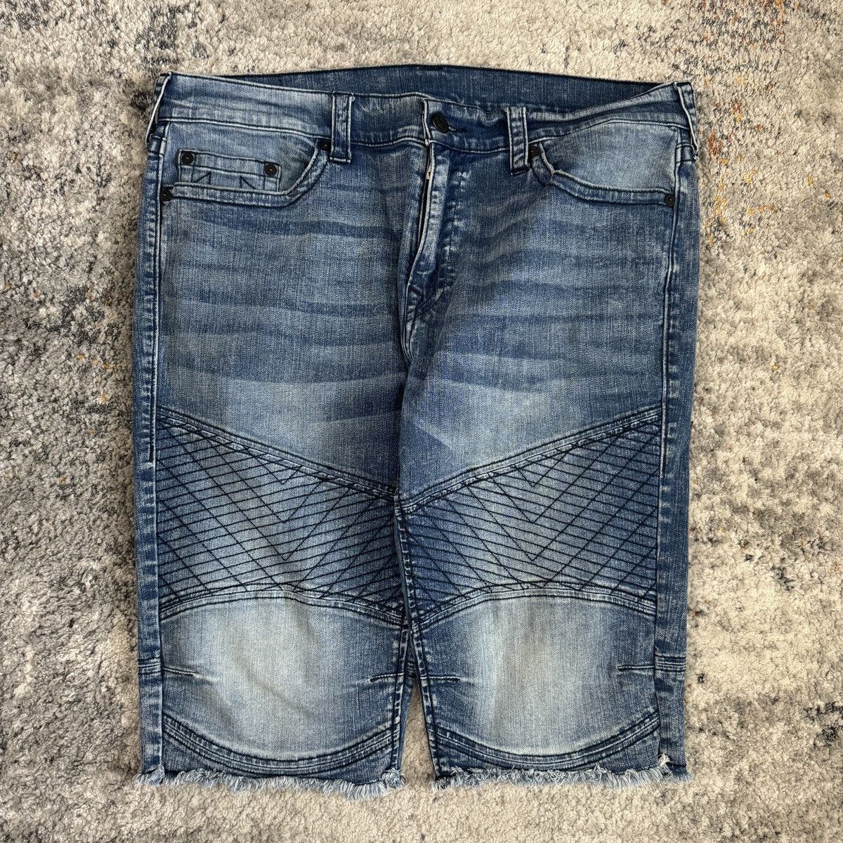 True Religion × Vintage Vintage Y2K True Religion baggy wide leg biker style Size US 42 / EU 58 - 2 Thumbnail