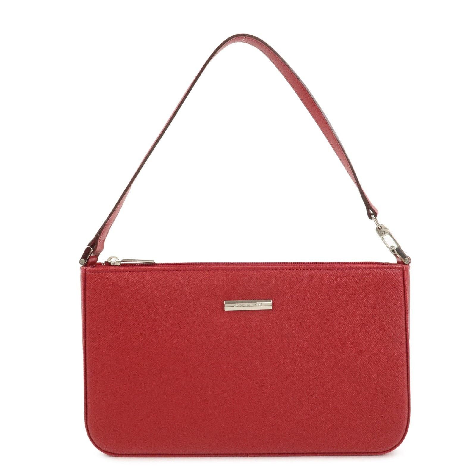 Burberry Burberry Saffiano Shoulder Bag Red Size ONE SIZE - 1 Thumbnail