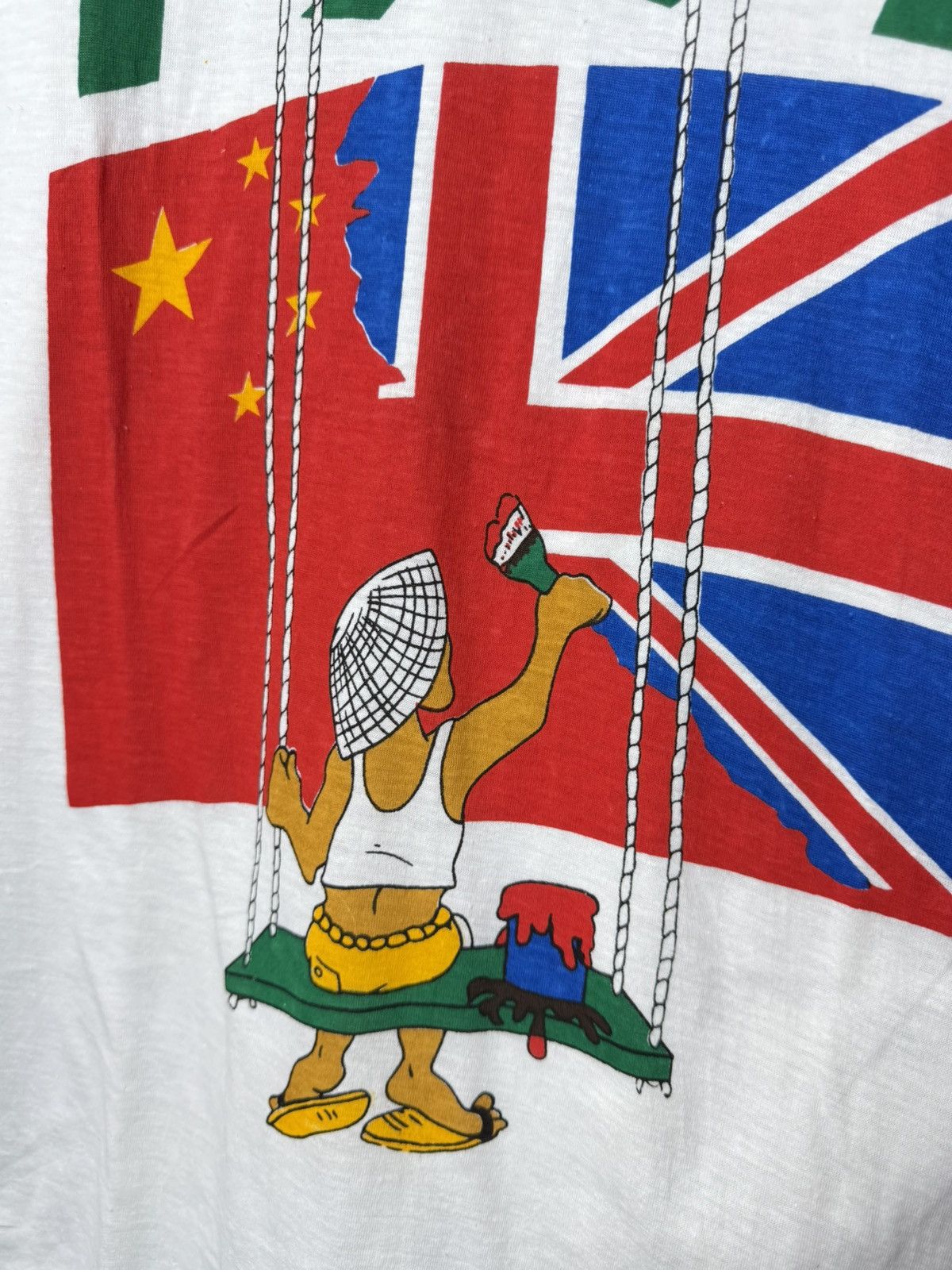 Vintage 1997 Rare! Vintage Hong Kong War China United Kingdom Tee Size US M / EU 48-50 / 2 - 3 Thumbnail
