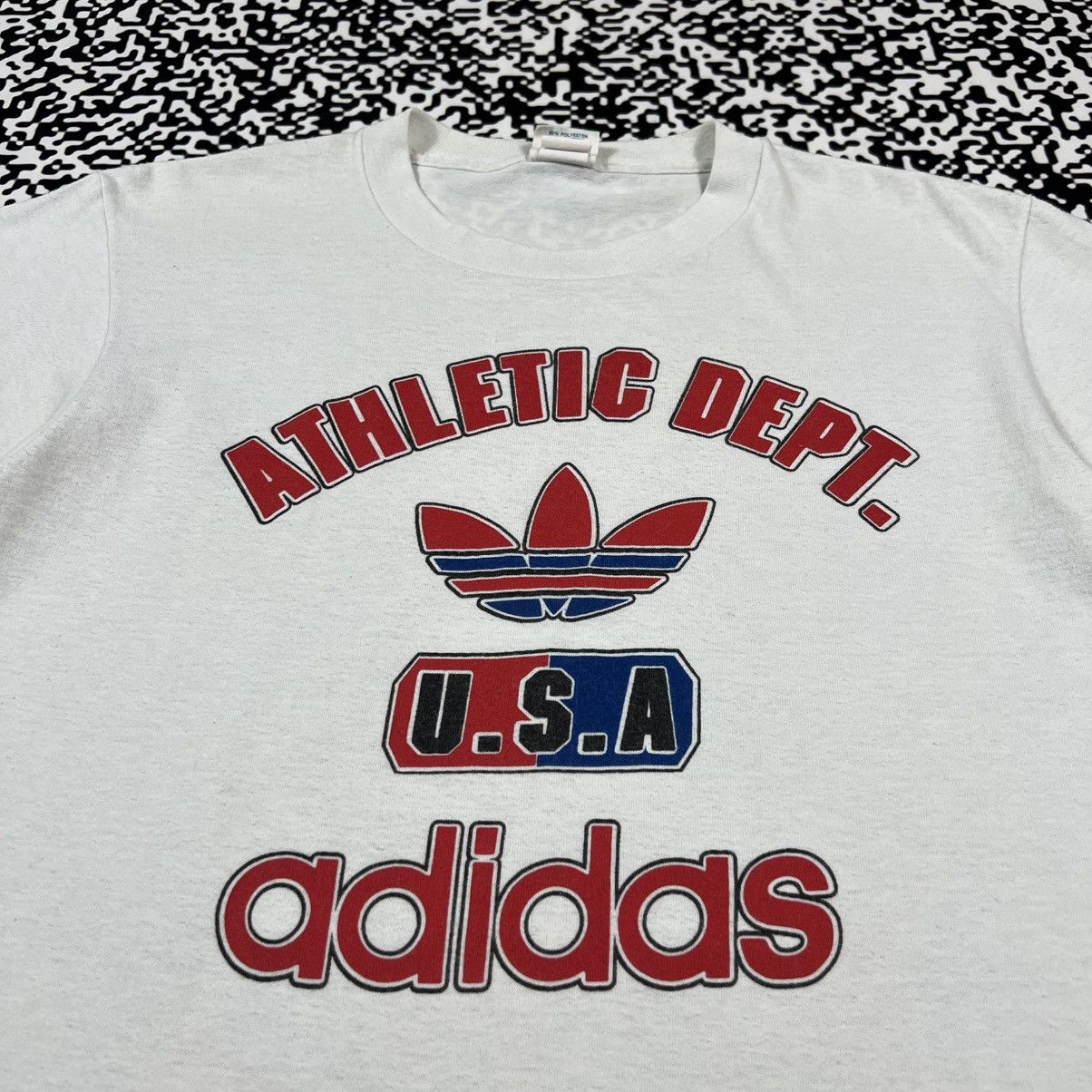 Adidas Vintage 90s Adidas USA Athletic Dept Retro Sport T-shirt Size US M / EU 48-50 / 2 - 6 Thumbnail
