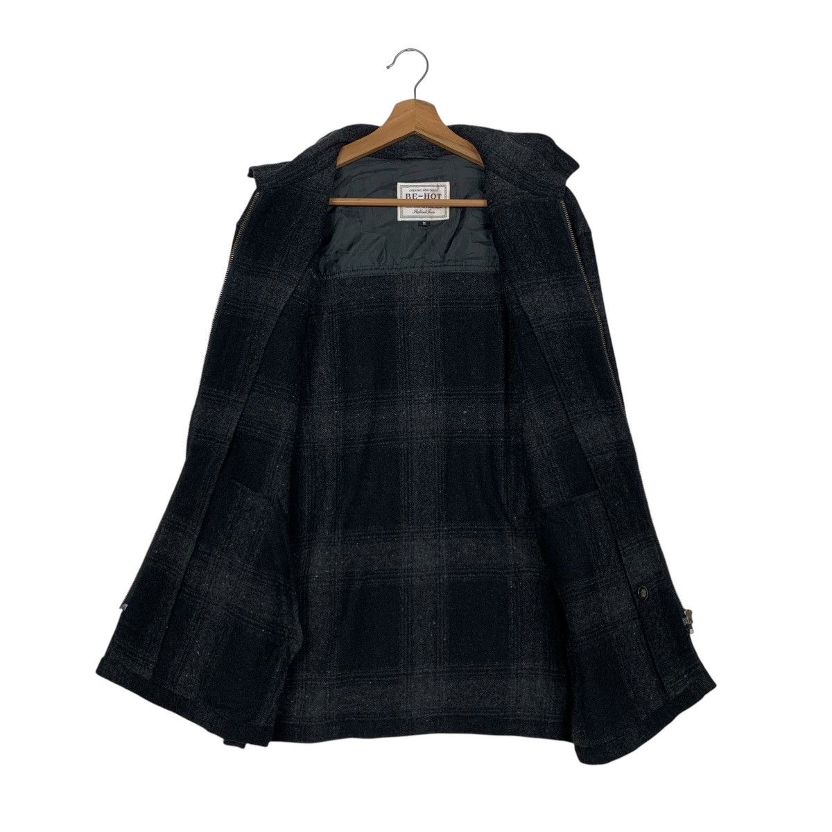 Vintage 90’s Workwear Black Checked Flannel Chore Jacket #2830-C128 Size US M / EU 48-50 / 2 - 12 Thumbnail
