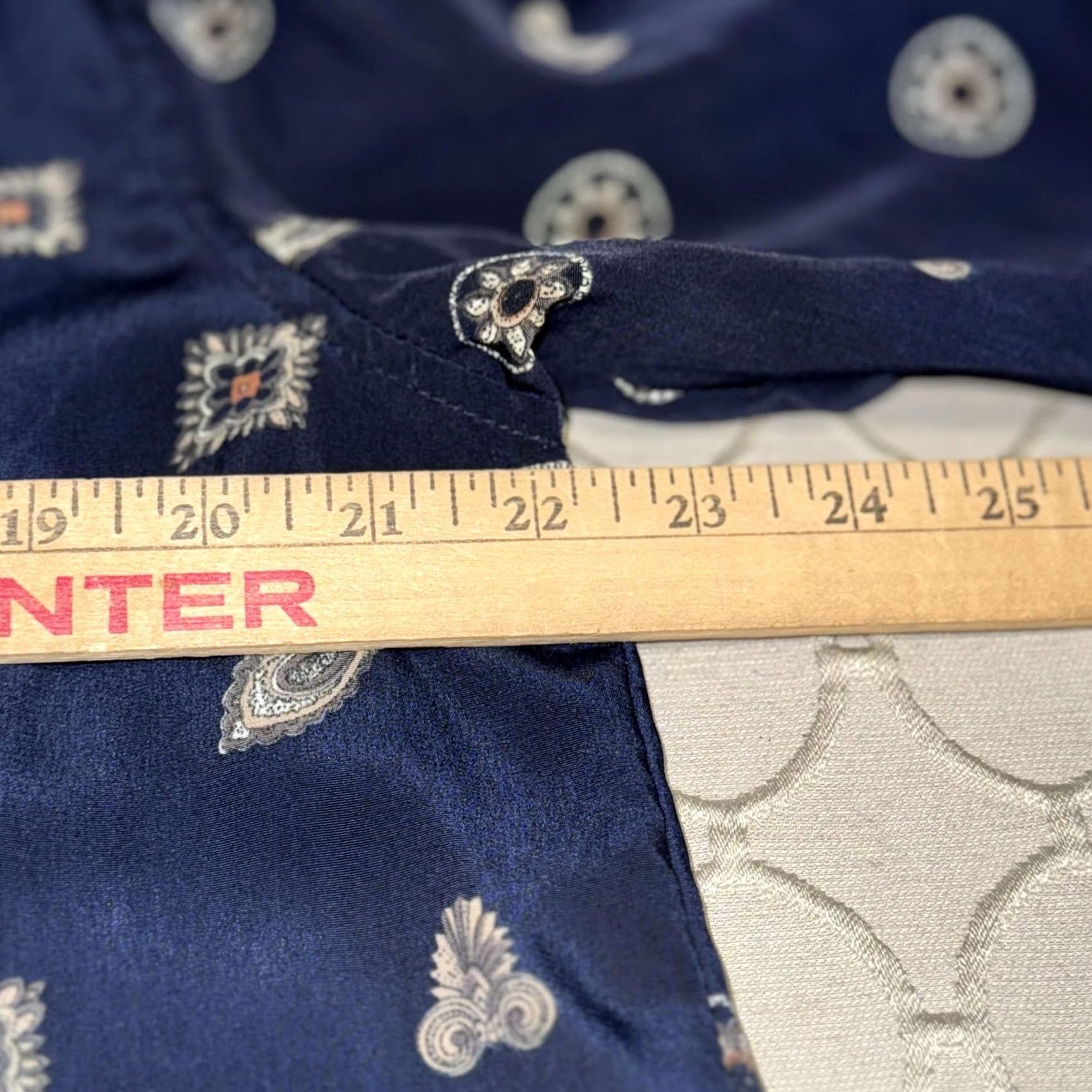 Vintage Kennington Shirt Mens M Navy Blue Short Sleeve Button-Down Paisley Print with Pockets Size US M / EU 48-50 / 2 - 6 Thumbnail