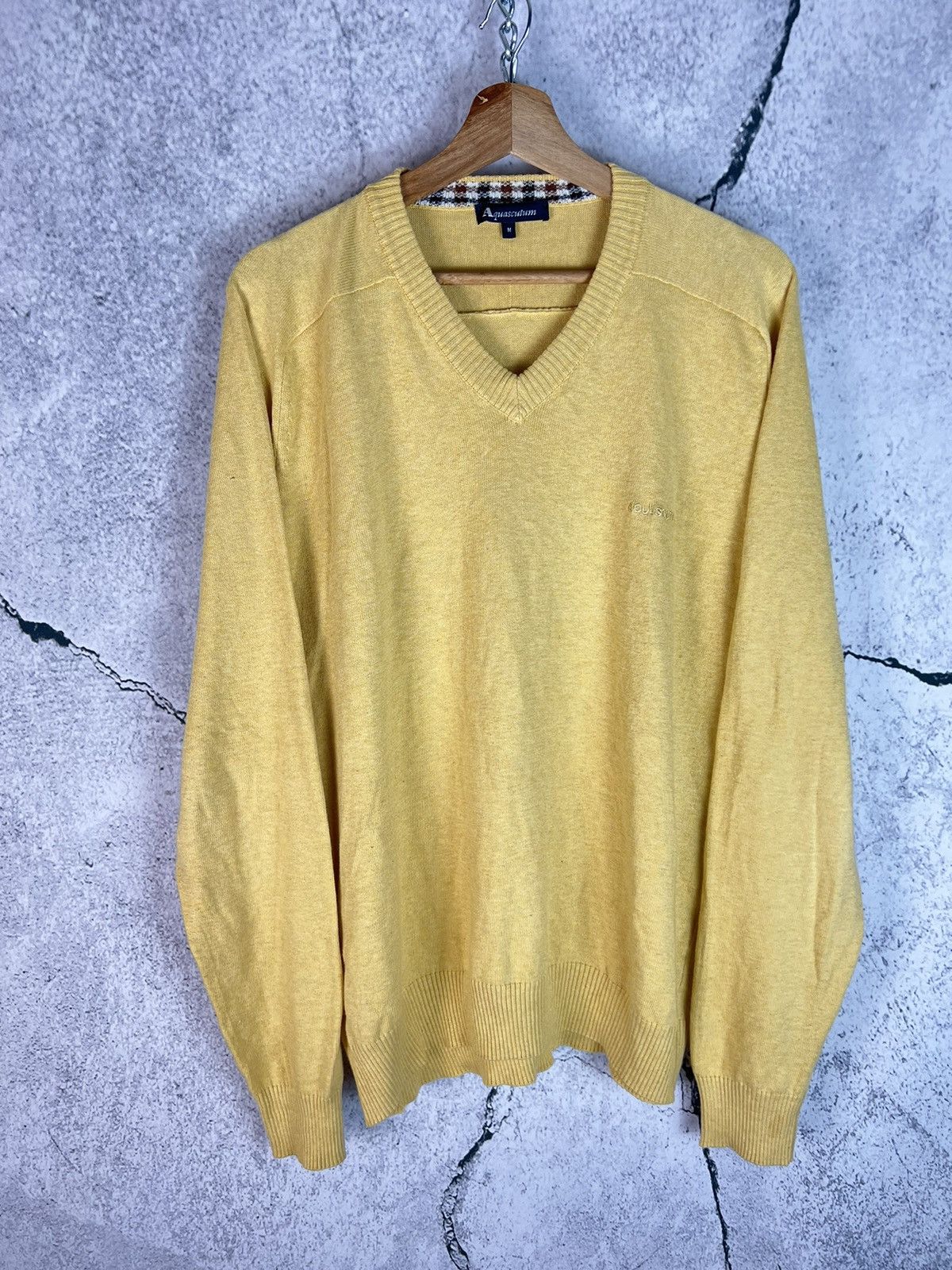 Aquascutum Aquascutum London cotton vintage sweater check Size US M / EU 48-50 / 2 - 1 Thumbnail