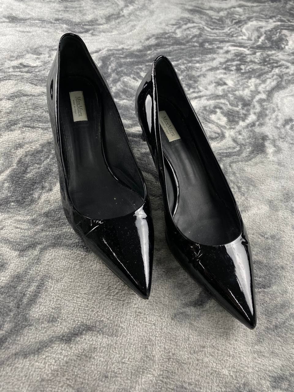 Max Mara Max Mara Leather Slingback Pointed Pumps Women Size 38 Black Size US 8 / IT 38 - 2 Thumbnail