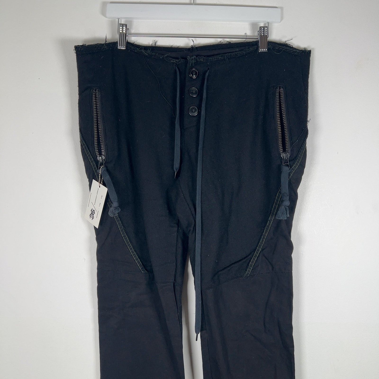 Greg Lauren Greg Lauren Baker Hybrid Black Pants Size US 36 / EU 52 - 2 Thumbnail