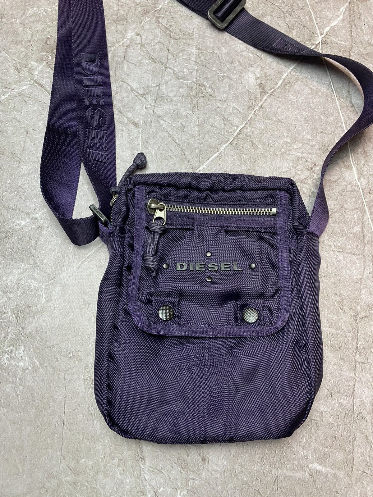 Diesel × Vintage Diesel Chocolate Purple Nylon Small Crossbody Cargo Bag Size ONE SIZE - 4 Thumbnail