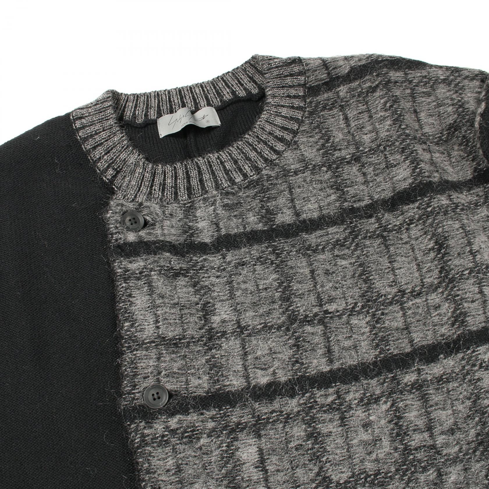 Yohji Yamamoto Yohji Yamamoto pour homme wool acrylic mohair knit Size US L / EU 52-54 / 3 - 6 Thumbnail