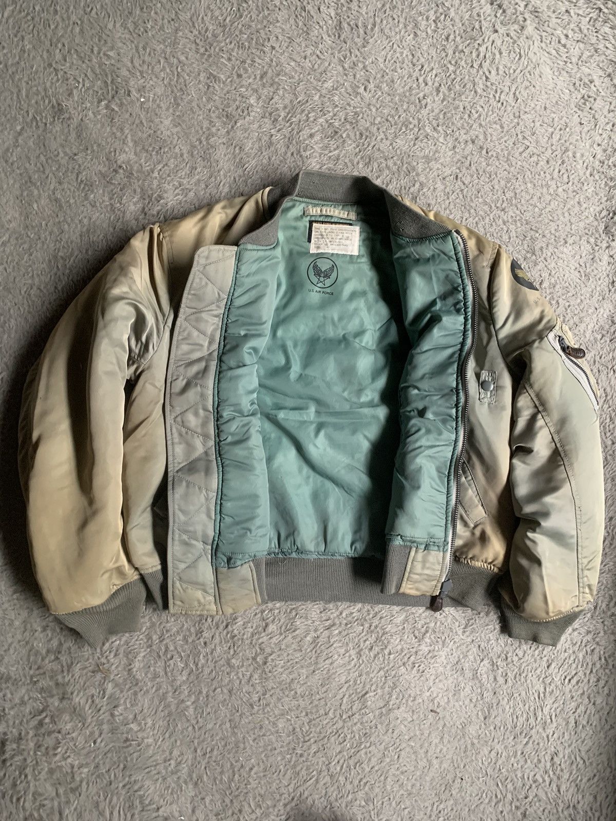 Japanese Brand Vintage Sunfade 50s Buzz Ricksons B15-D MOD Bomber Jacket Size US L / EU 52-54 / 3 - 9 Thumbnail