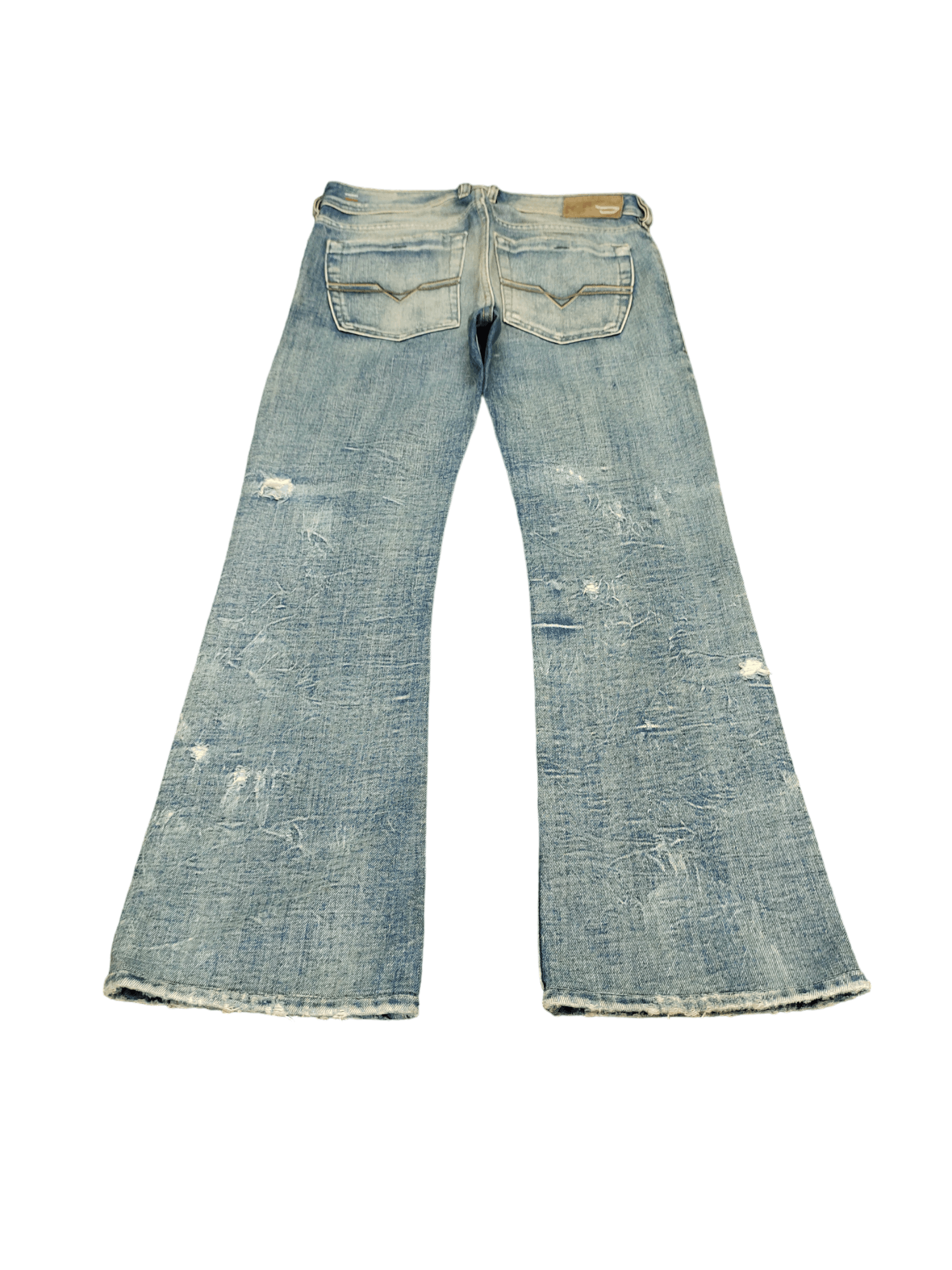Diesel Flare Jeans Diesel 1dr Logo Distress Faded Boot Cut Y2k lgb Size US 30 / EU 46 - 2 Thumbnail