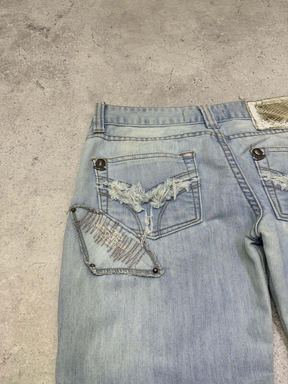 Just Cavalli Vintage 00s Distressed Y2K Just Cavalli Jeans Size 29" - 8 Thumbnail