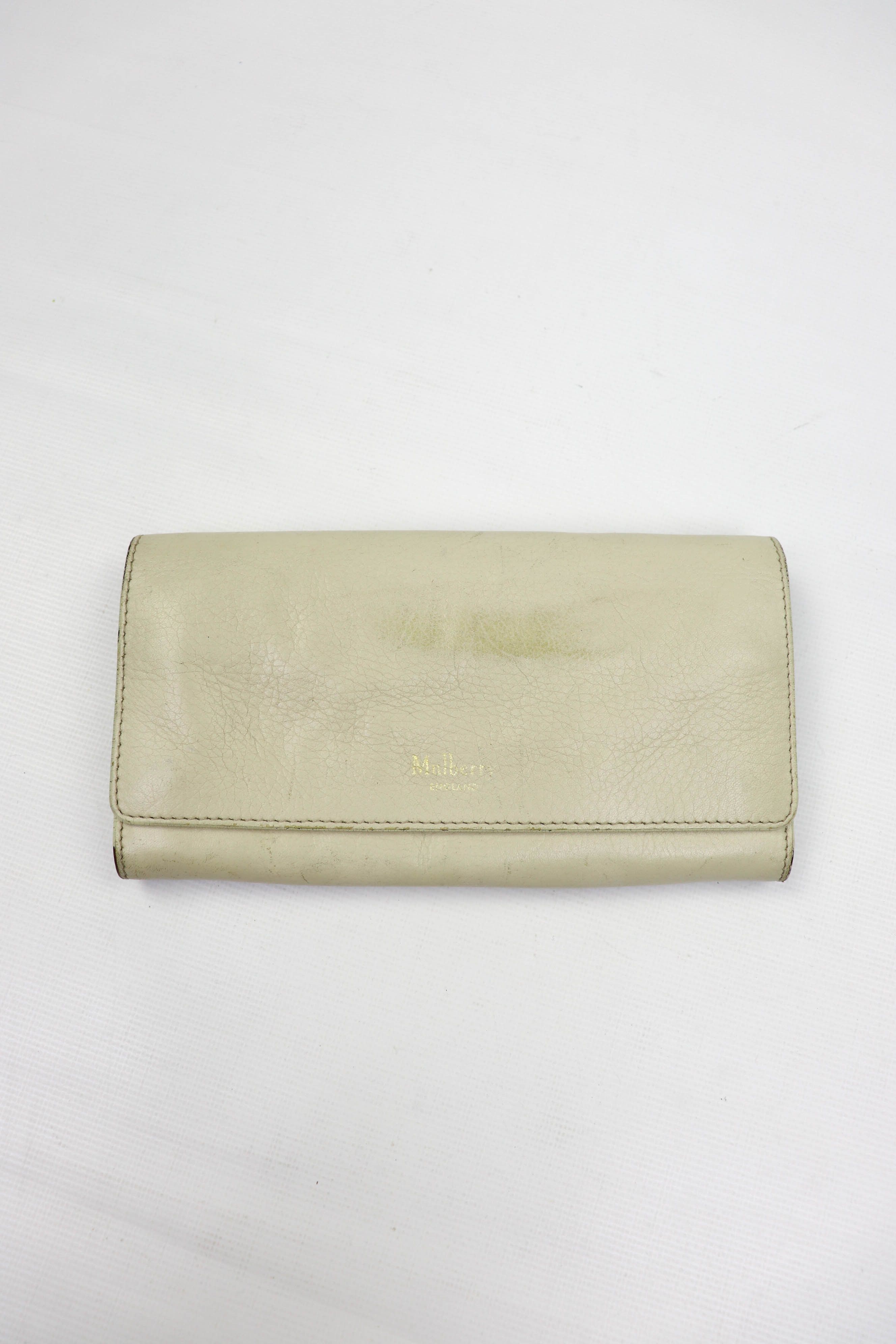 Mulberry Mulberry England WU1 Cream White Real Leather Wallet Size ONE SIZE - 2 Thumbnail