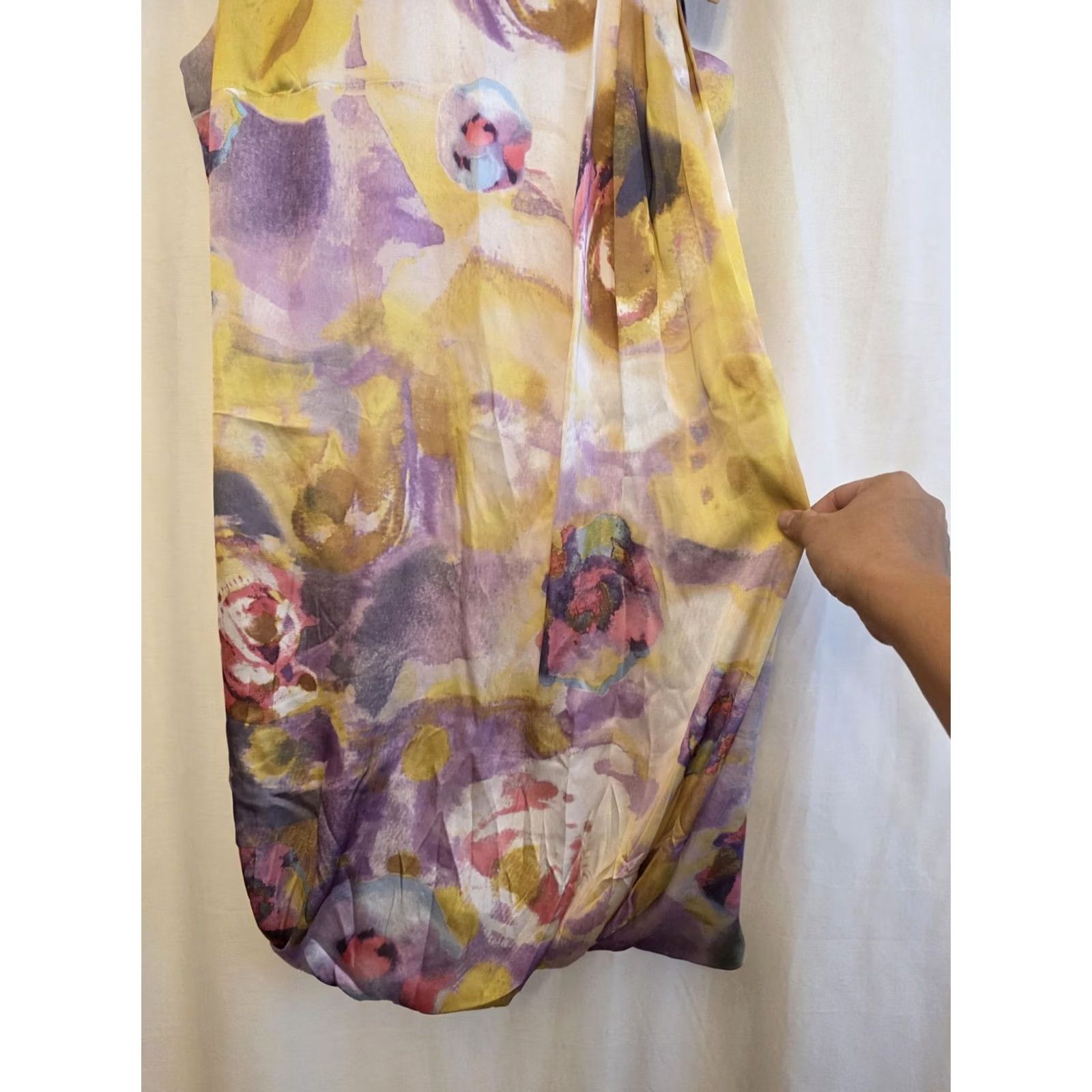 H&M H&M Dress Womens 6 Multicolor Floral Chiffon Bubble Hem Sleeveless Coquette Casual Party/Cocktail Knee Length Womens Size M / US 6-8 / IT 42-44 - 4 Thumbnail