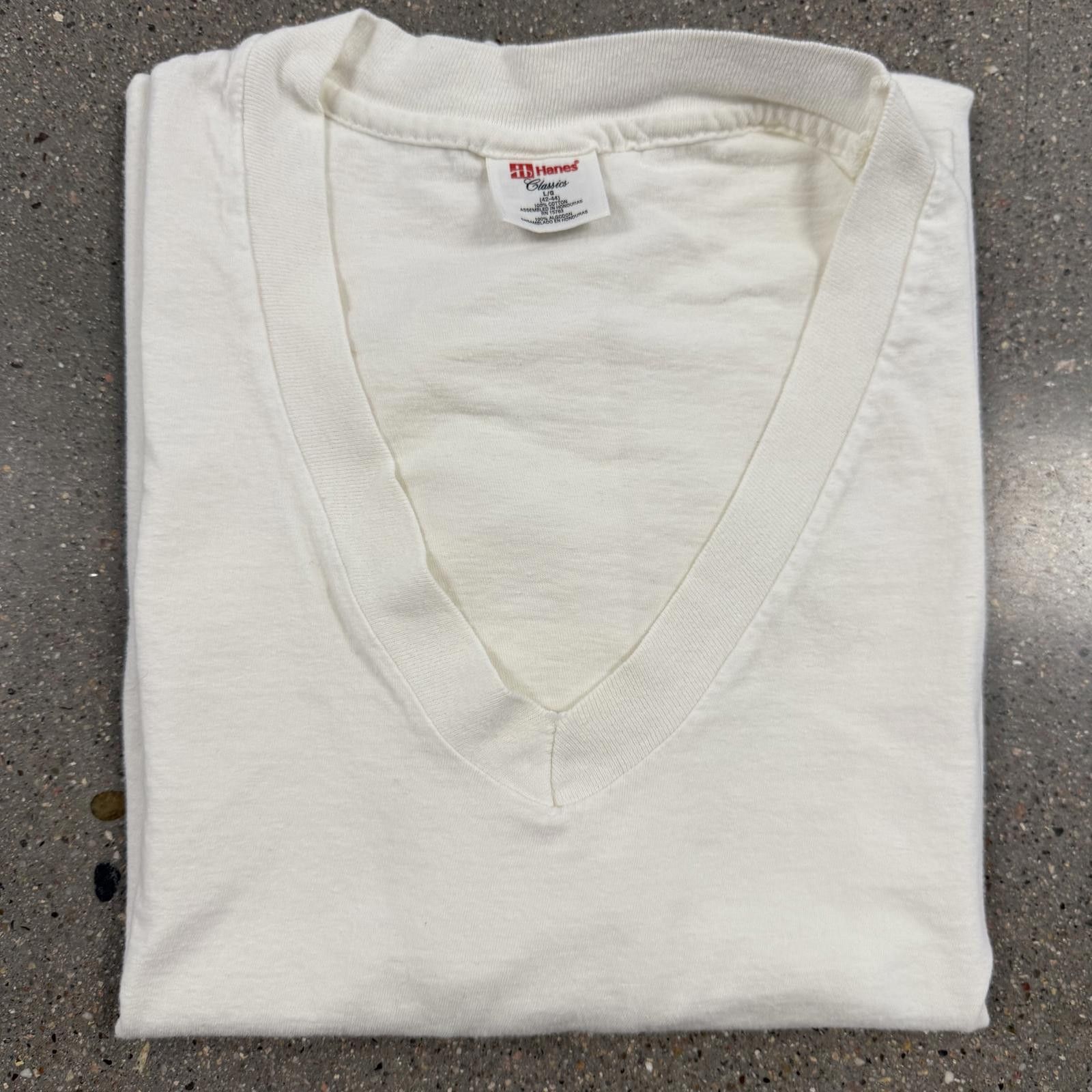 Hanes VTG Single Stitch Hanes Classics Blank White Shirt - L Size US L / EU 52-54 / 3 - 7 Thumbnail