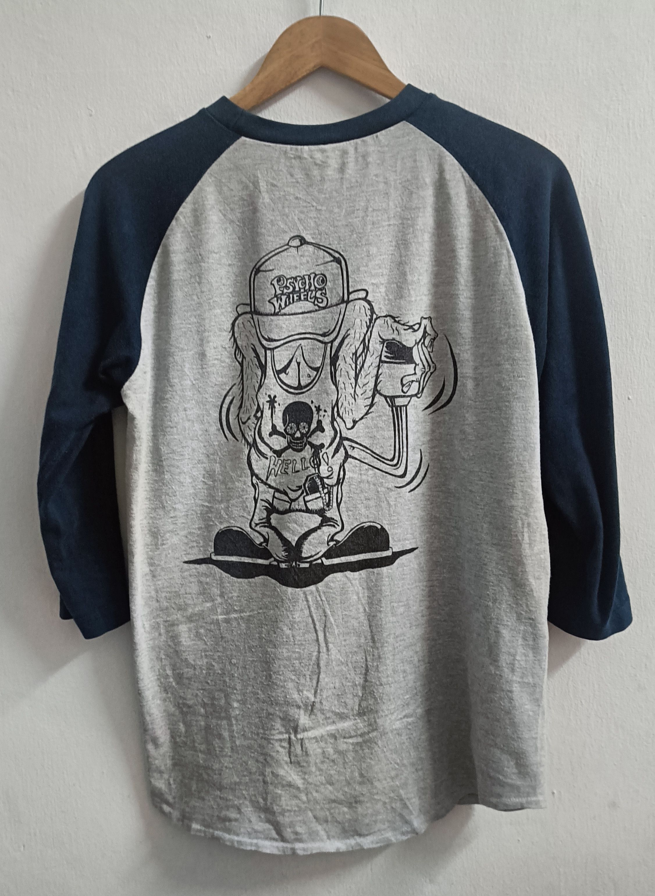 Japanese Brand 🔥🔥Rare Rod Kustom Motorcycle Psycho Wheels Long Sleeve Tee Size US L / EU 52-54 / 3 - 2 Thumbnail