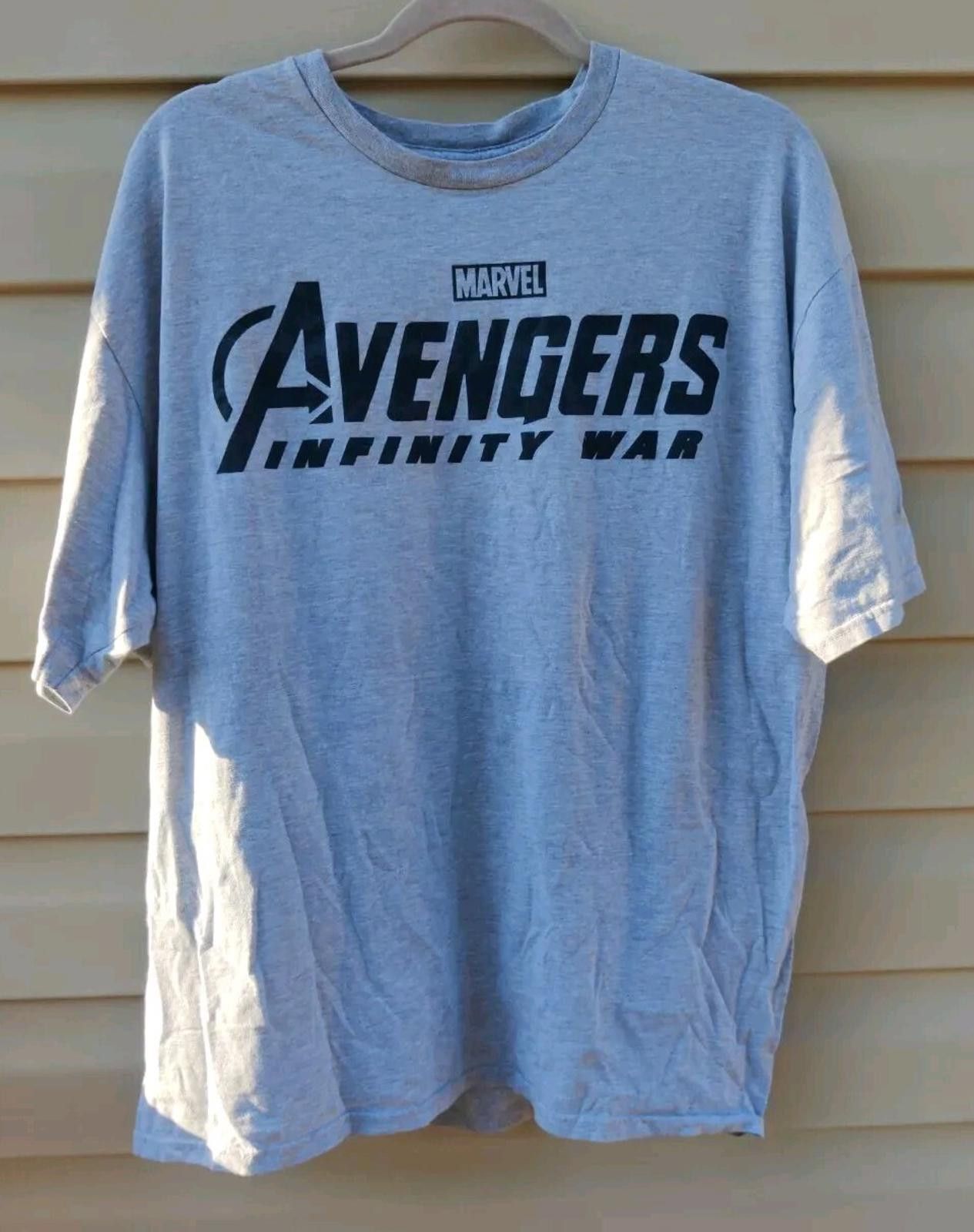Mad Engine Avengers T-Shirt Infinity War Simple Word Logo Gray 2XL 2X Size US XXL / EU 58 / 5 - 3 Thumbnail