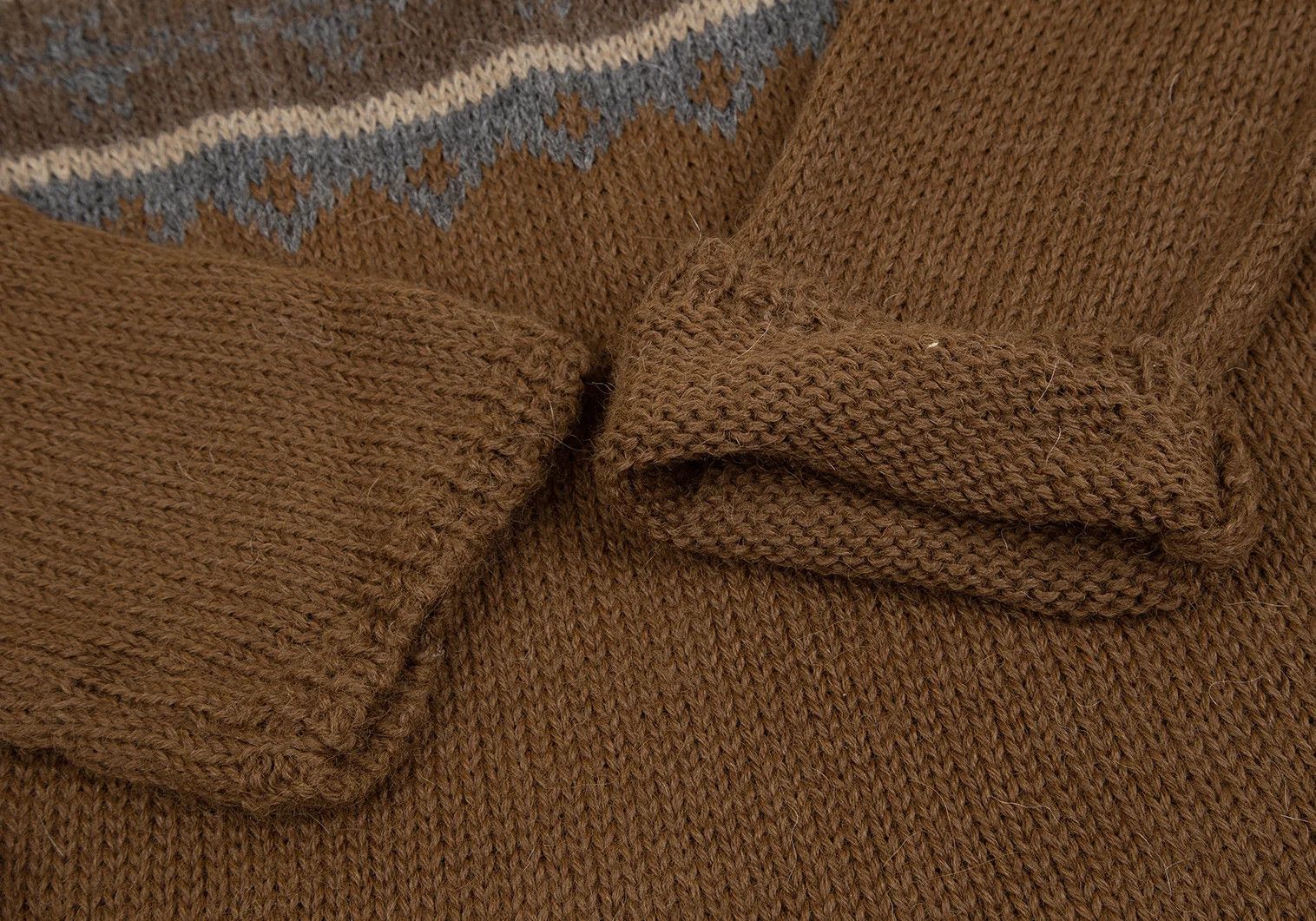 Comme des Garcons Homme Plus Sleep Number Print Wool Knit Sweater in Brown Size M Size US M / EU 48-50 / 2 - 7 Thumbnail