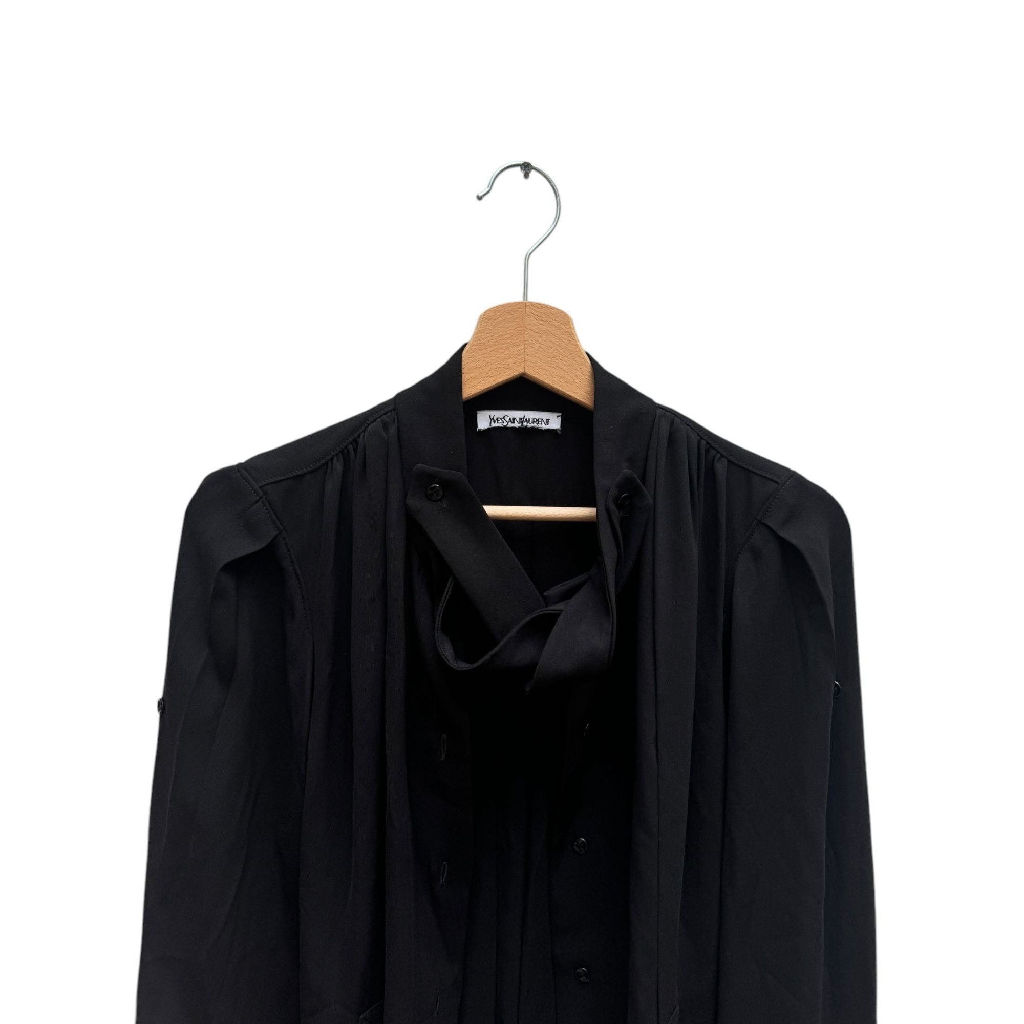 Yves Saint Laurent Black Wide Shirt Size XL / US 12-14 / IT 48-50 - 3 Thumbnail