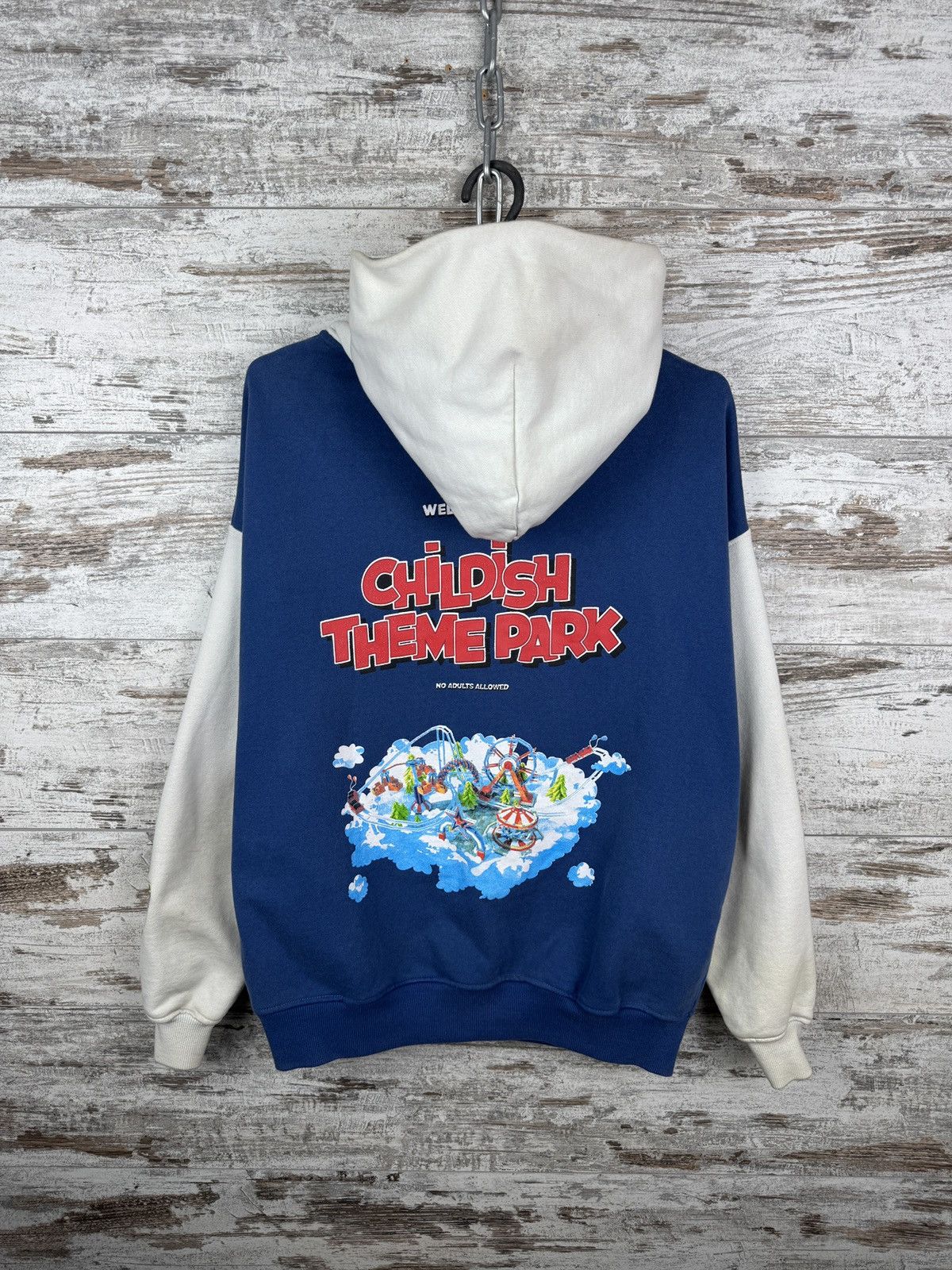 Designer × Vintage Childish Theme Park Hoodie Big Logo Blue Mens Vintage rare Size US S / EU 44-46 / 1 - 1 Thumbnail