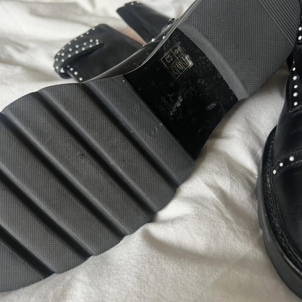 Stuart Weitzman Stuart Weitzman Leather Studded Accents Combat Boots 11.5 US Size US 11.5 / IT 41.5 - 3 Thumbnail