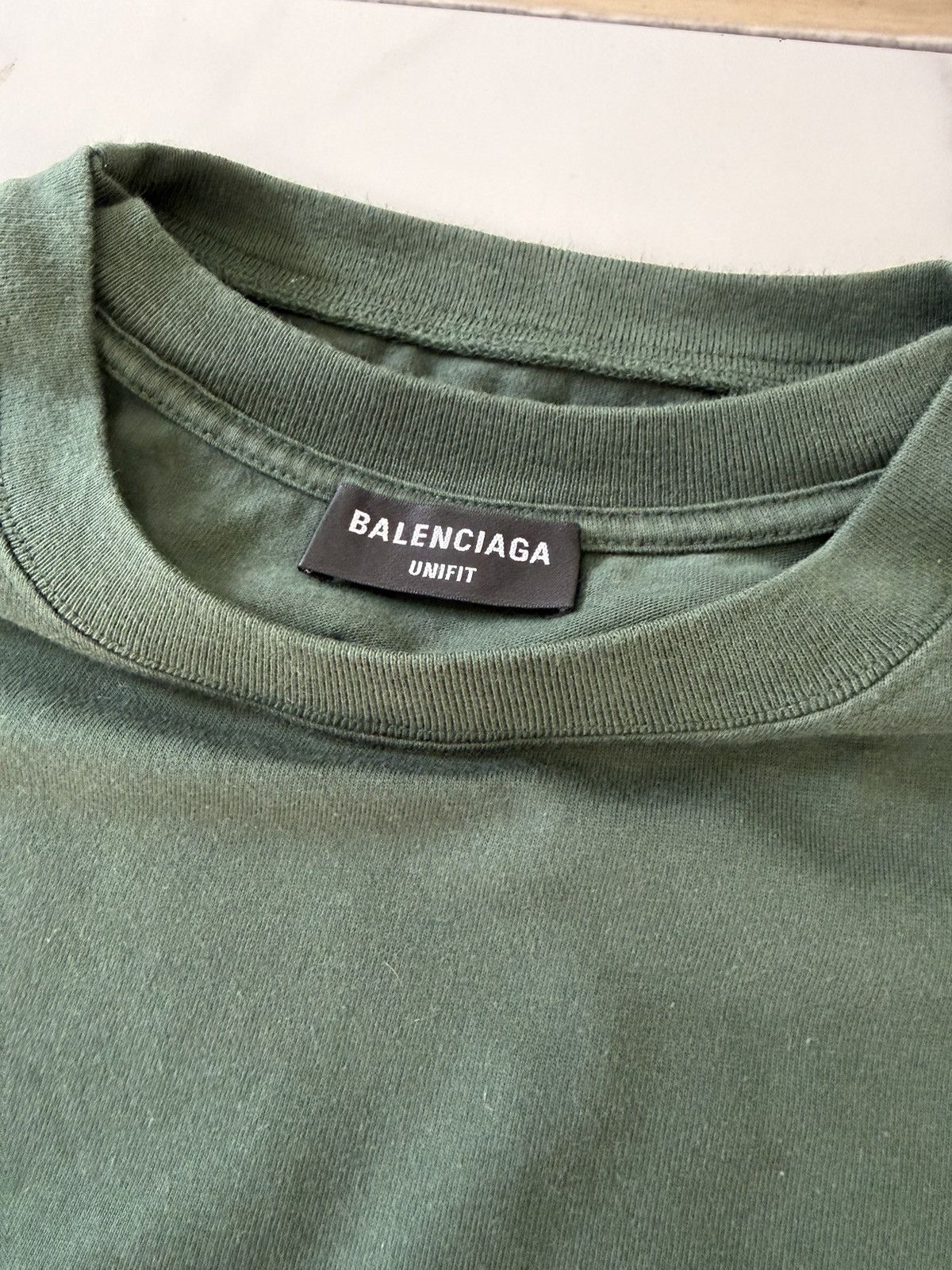 Balenciaga Balenciaga Double Sleeve Layered T-Shirt Green Double Collar Size US M / EU 48-50 / 2 - 3 Thumbnail