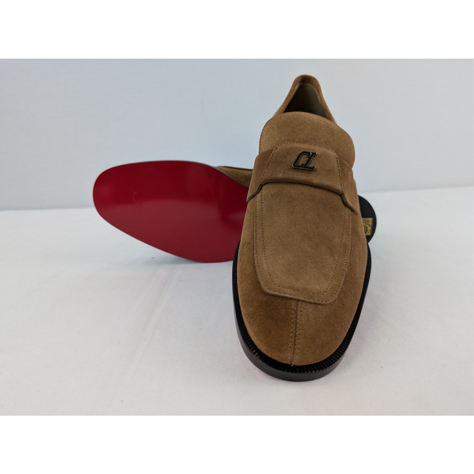 Christian Louboutin o1rshd1 Brown Suede Loafers Shoes Boots in Black Sole 44.5 Size US 11.5 / EU 44-45 - 12 Thumbnail