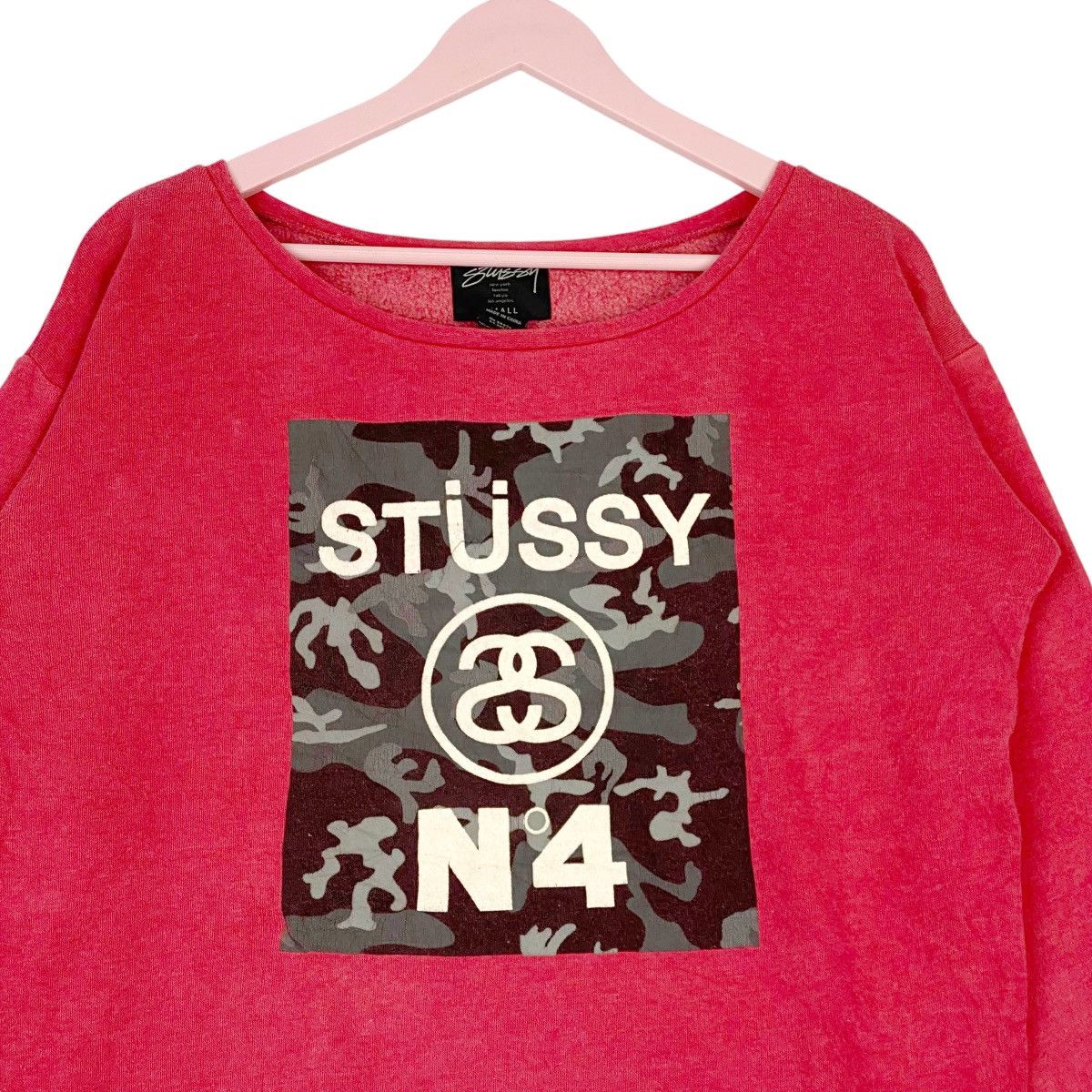Stussy × Vintage Vintage Stussy Printed Crewneck Sweatshirt Red Size US S / EU 44-46 / 1 - 4 Thumbnail