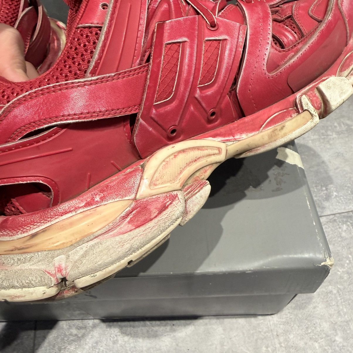 Balenciaga Balenciaga track faded red burgundy Size US 10 / EU 43 - 18 Thumbnail